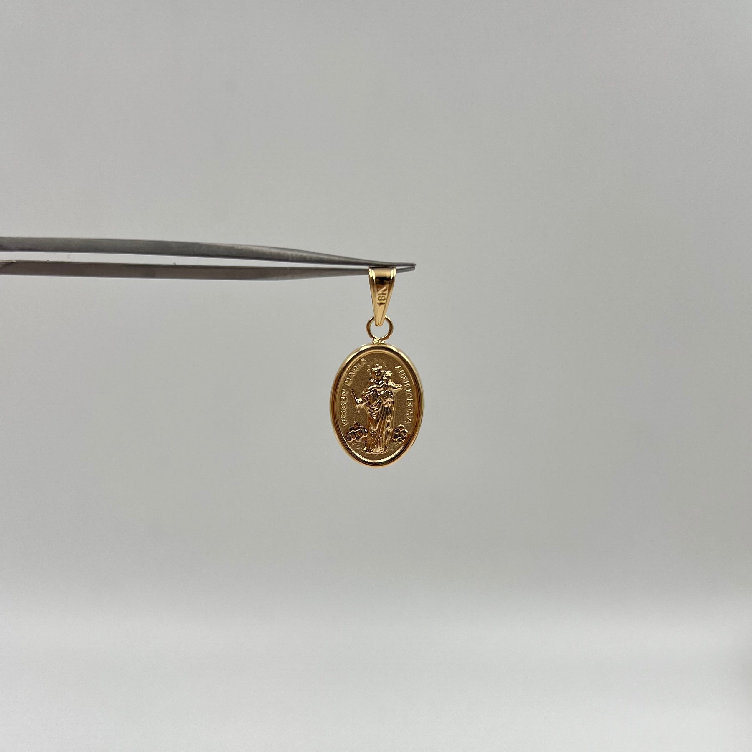 DIJE MARIA AUXILIADORA ORO AMARILLO 18K 1,05 GR / 12,5 MM / 2 CM