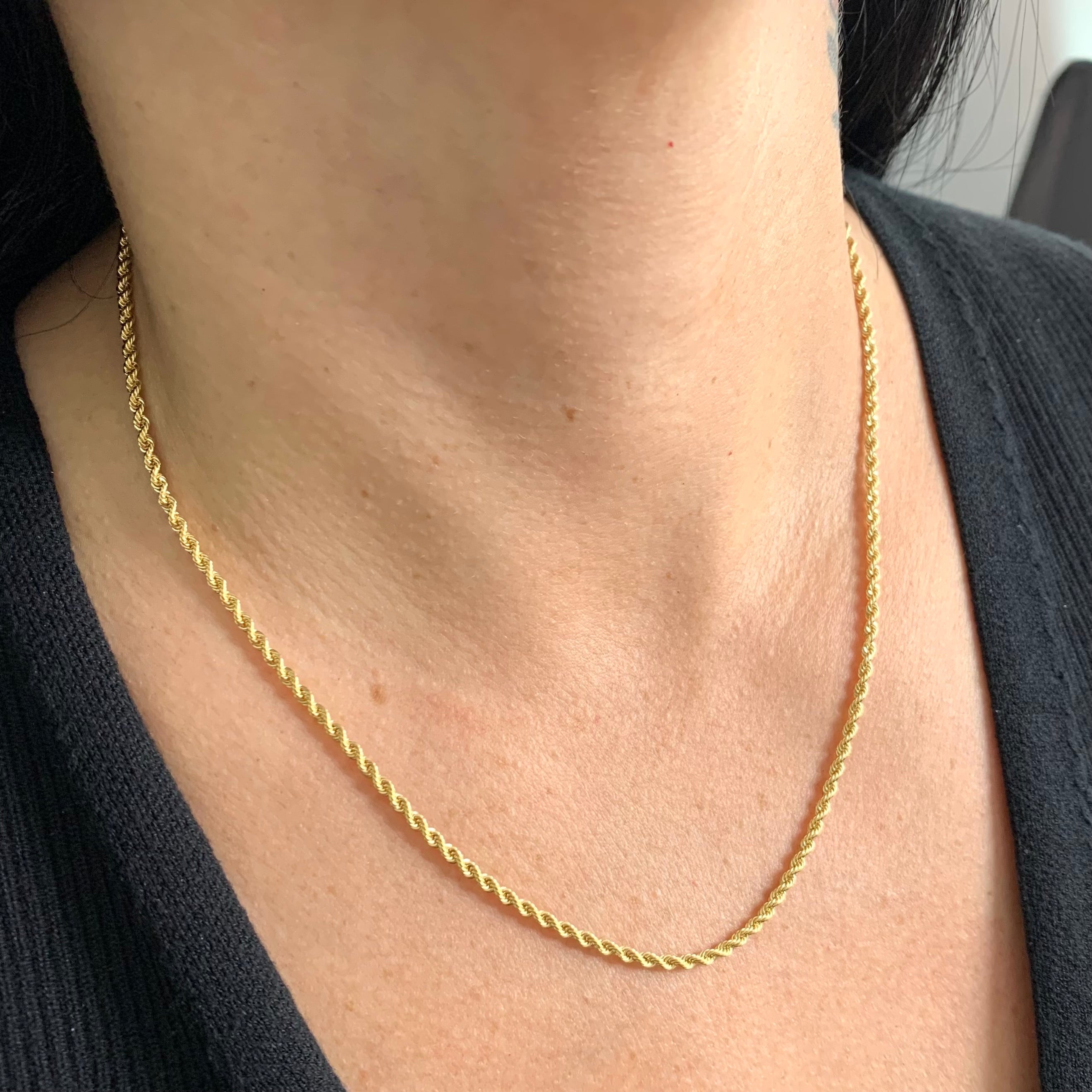 CADENA ITALY LAZO ORO AMARILLO 18K +3 / 2,00 GR / 2,15 MM / 45 CM