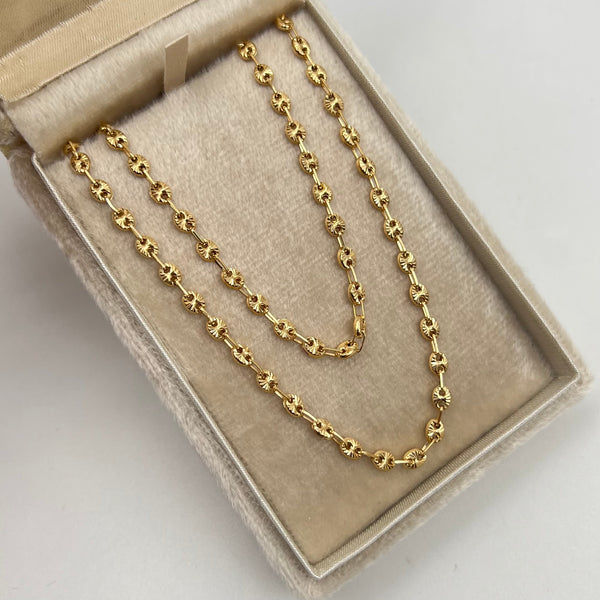 CADENA GC DIAMANTADA ORO AMARILLO 18K 6,68 GR / 3 MM / 50 CM