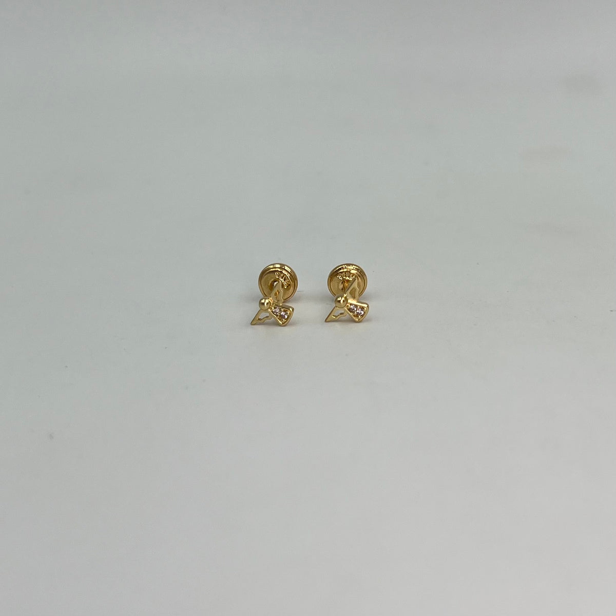 TOPOS ANGEL CIRCONES BLANCOS ORO AMARILLO 18K 0,71 GR / 7 MM