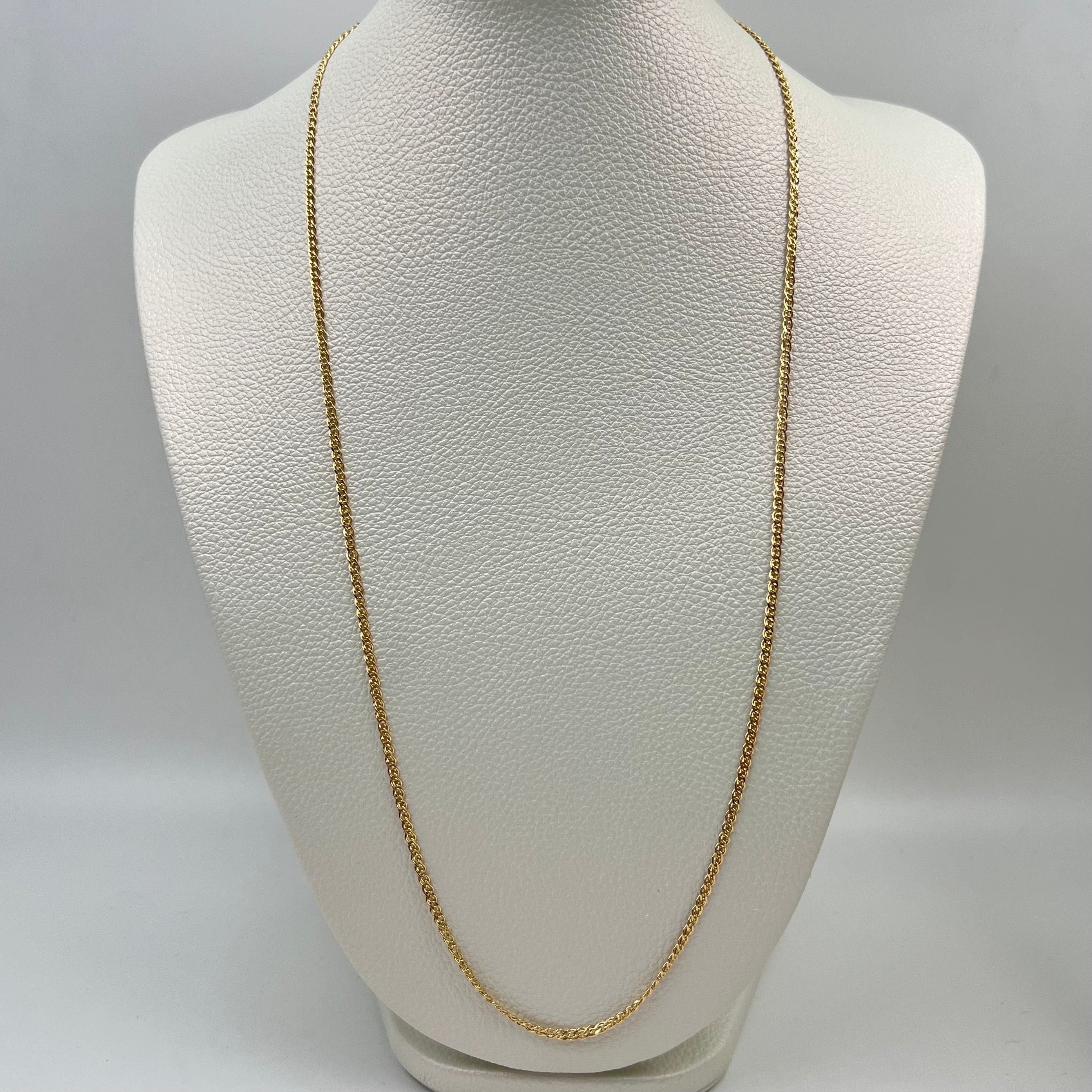 CADENA ITALY CUBANA DOBLE ESPECIAL  ORO AMARILLO 18K +3 / 3,37 GR / 2,3 MM / 60 CM