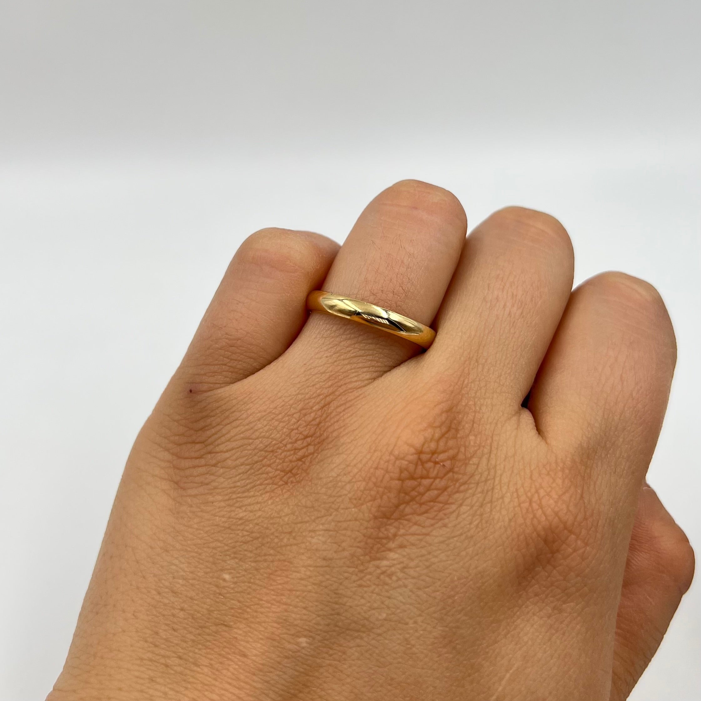 ANILLO ARGOLLA LISA  ORO AMARILLO 18K / TALLA 8/5 / 2,9 GR / 3 MM