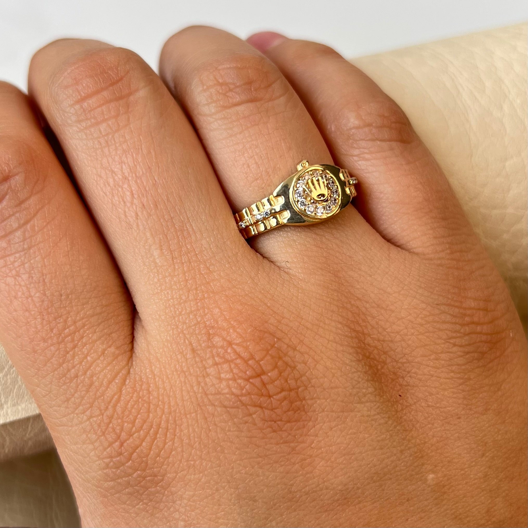 ANILLO RX CIRCON BLANCO ORO AMARILLO 18K / TALLA 6/5 / +2 / 3,74GR / 3,1 MM