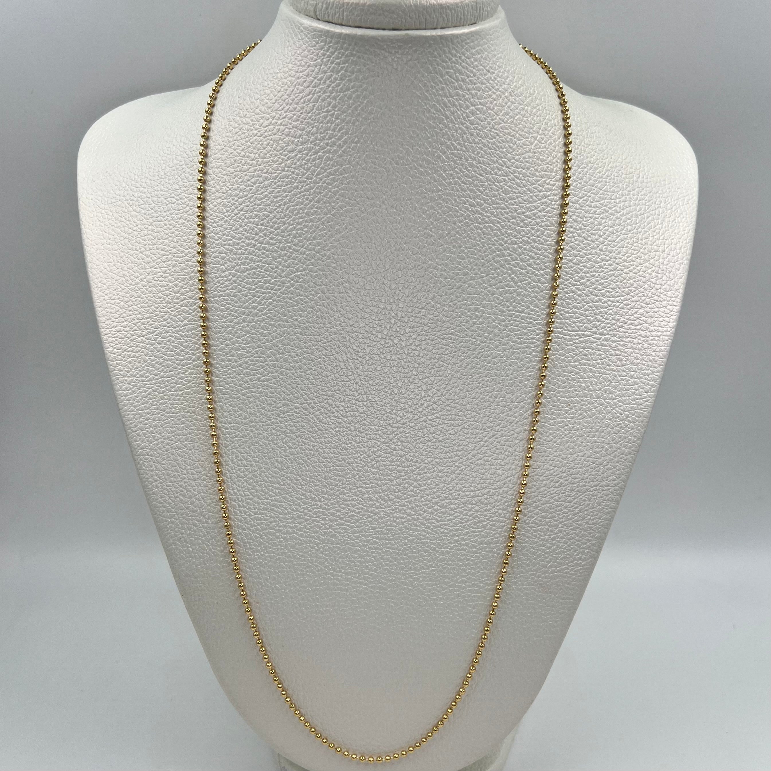 CADENA ITALY MILITAR ORO AMARILLO 18K 9,87 GR / 2,06 MM / 60 CM