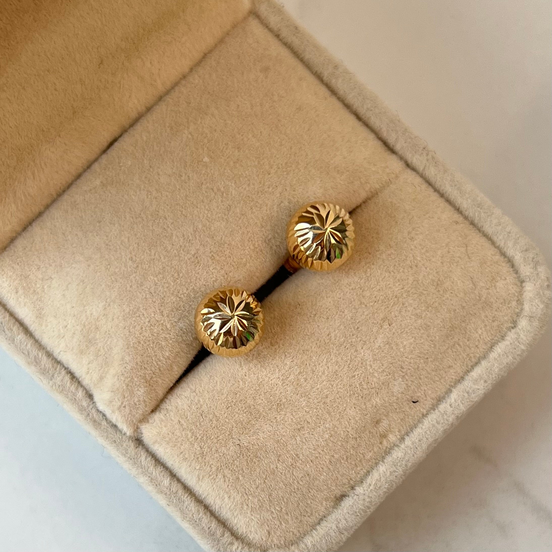 TOPOS BOLA DIAMANTADA ORO AMARILLO 18K 1,13 GR / 8 MM