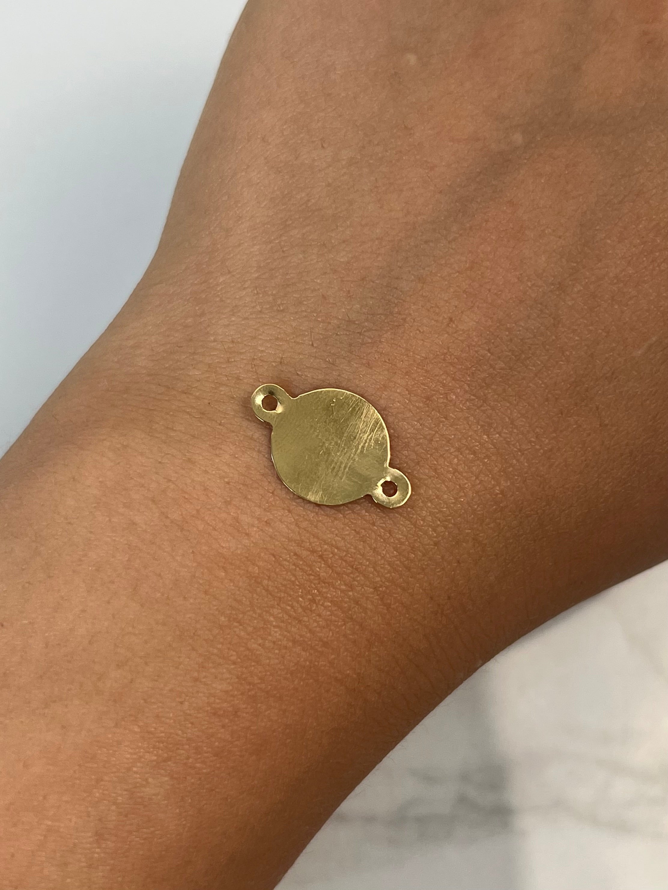 HERRAJE PLACA CIRCULAR  ORO AMARILLO 18K 0,45 GR / 1,8 CM