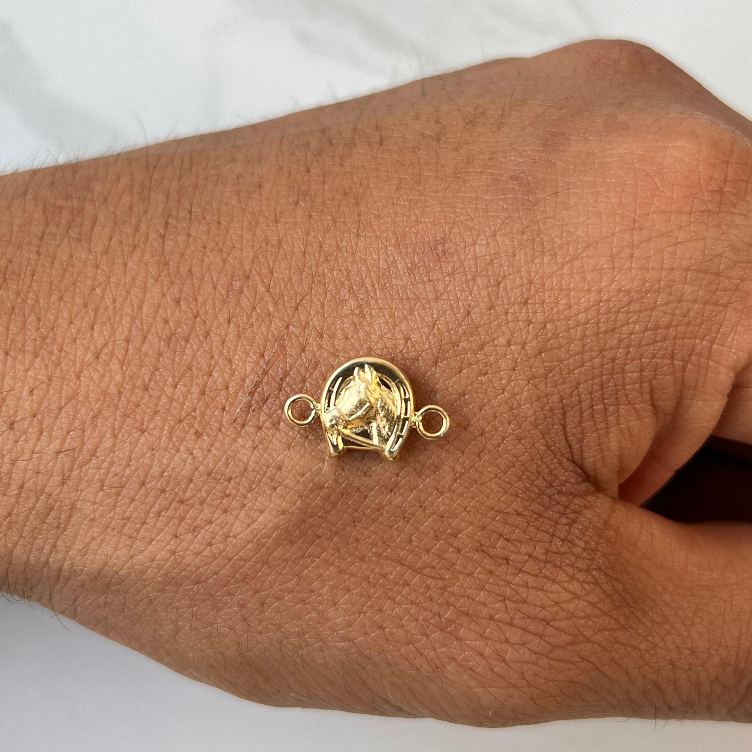 HERRAJE CABALLO  ORO AMARILLO 18K 0,5 GR / 1,5 CM