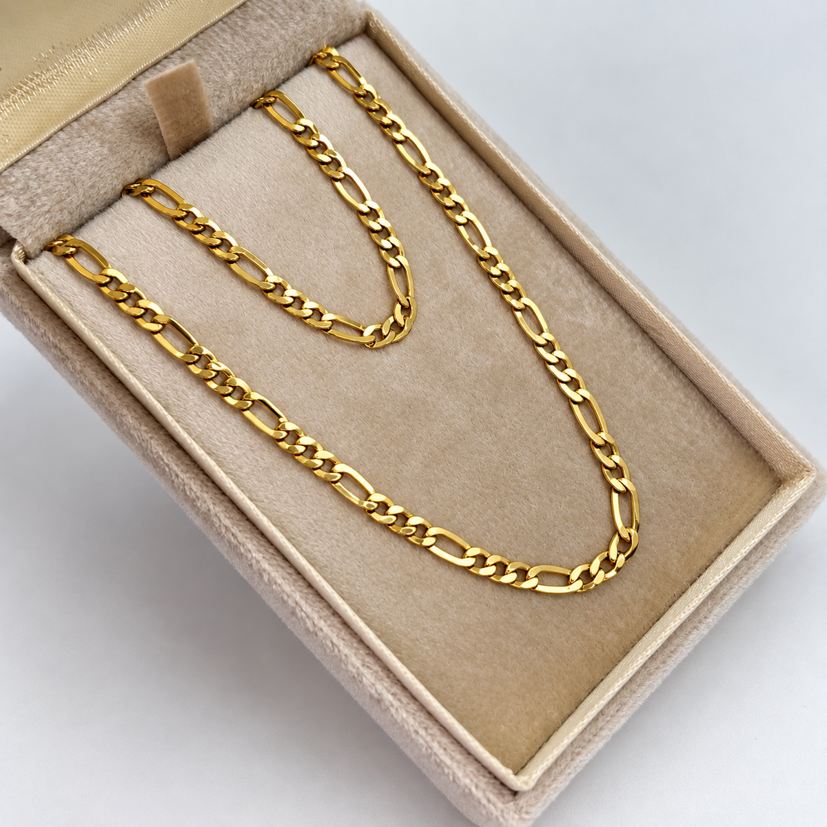 CADENA ITALY FIGARO ORO AMARILLO 18K 7,35 GR / 3,3 MM / 70 CM