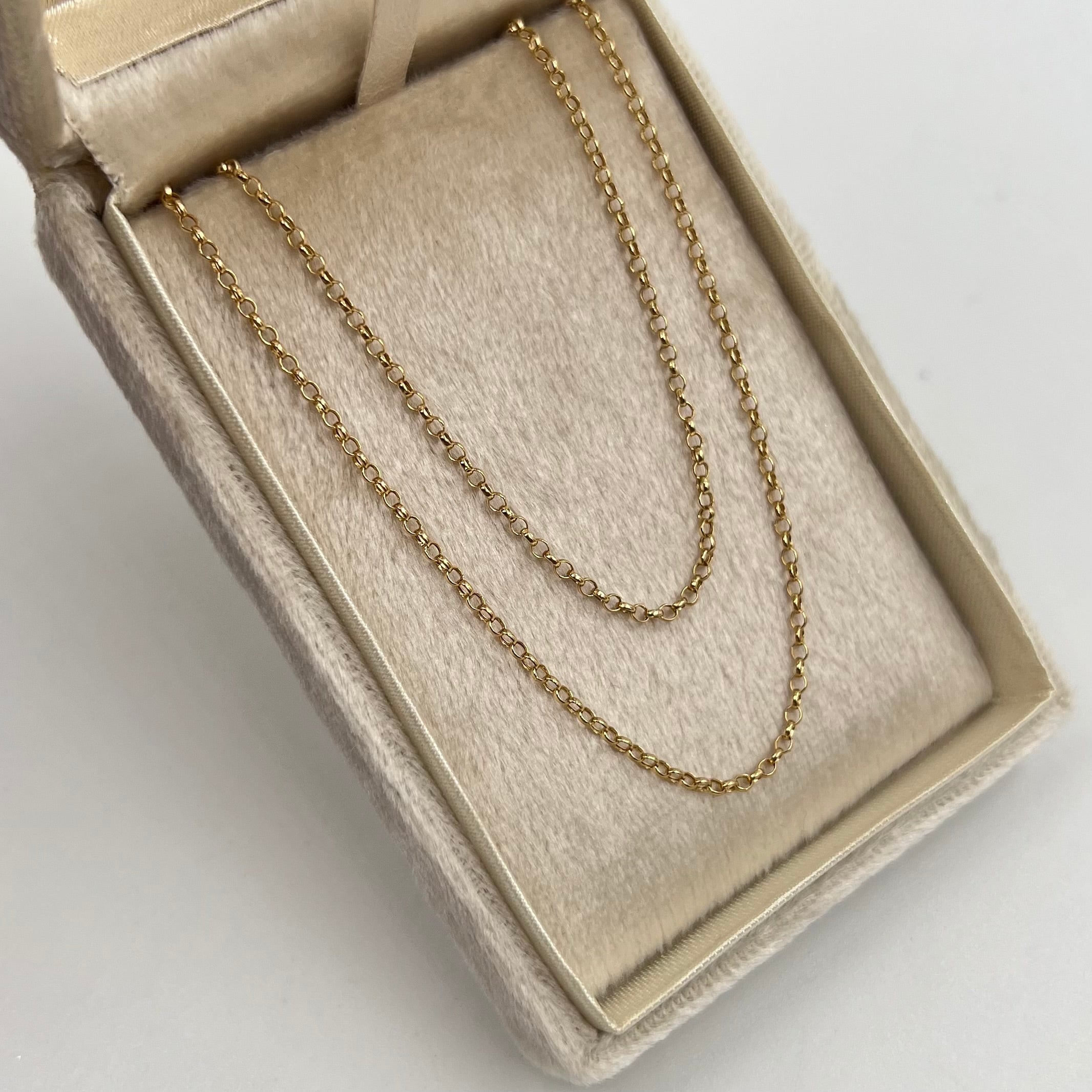 CADENA ITALY ROLL ON  ORO AMARILLO 18K +3 / 1,2 GR / 1,6 MM / 45 CM