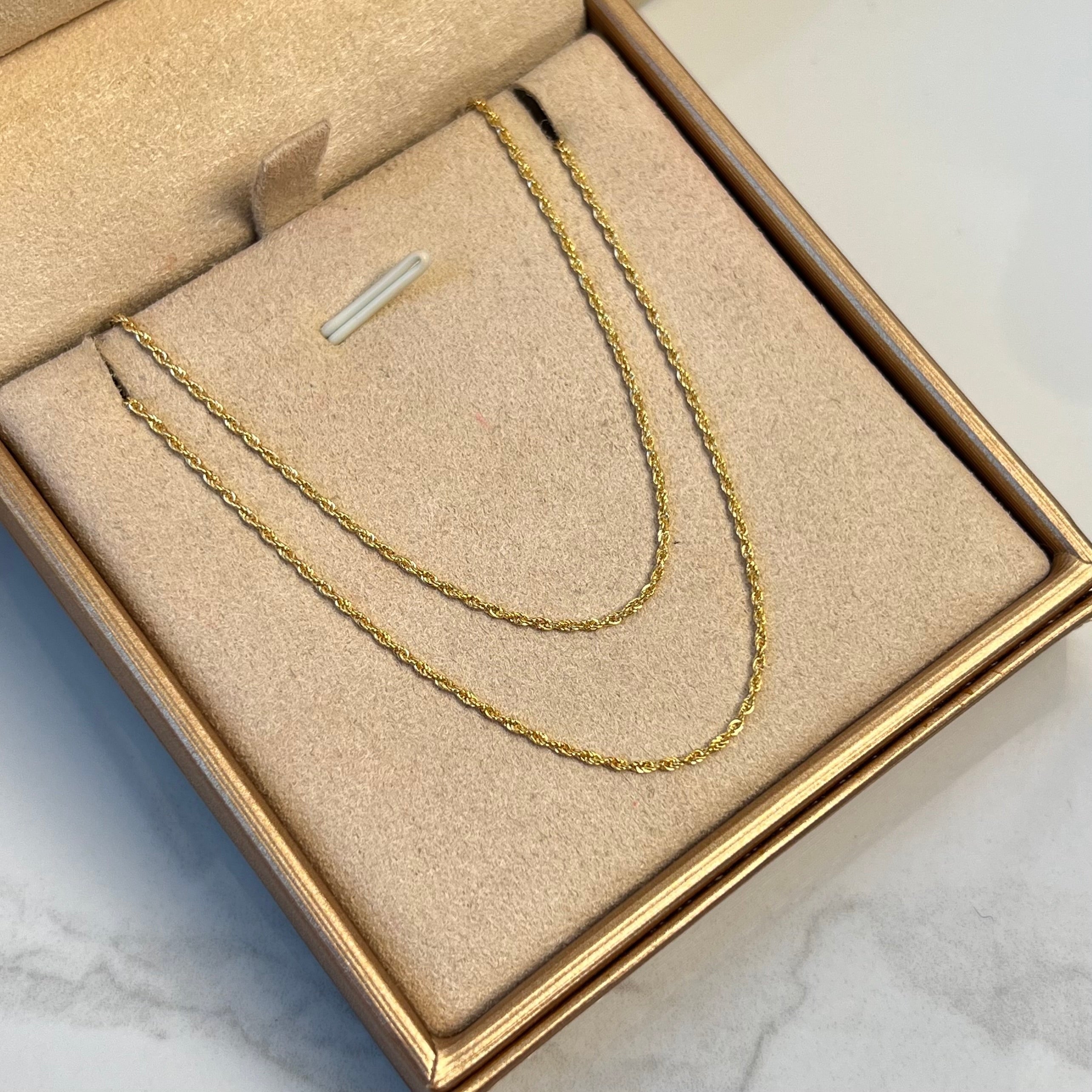 CADENA ITALY LAZO ORO AMARILLO 18K +3 / 0,9 GR / 1,2 MM / 45 CM