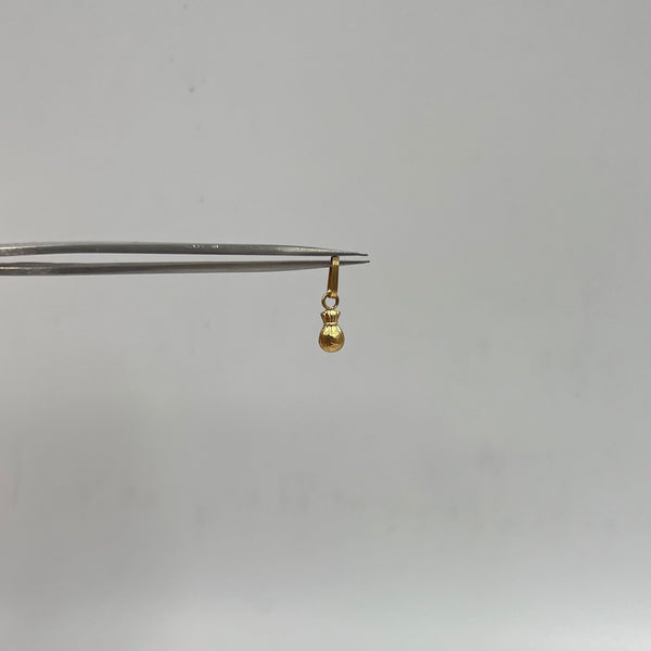 DIJE BOLSA DE DINERO  ORO AMARILLO 18K 0,25 GR / 4 MM / 1 CM