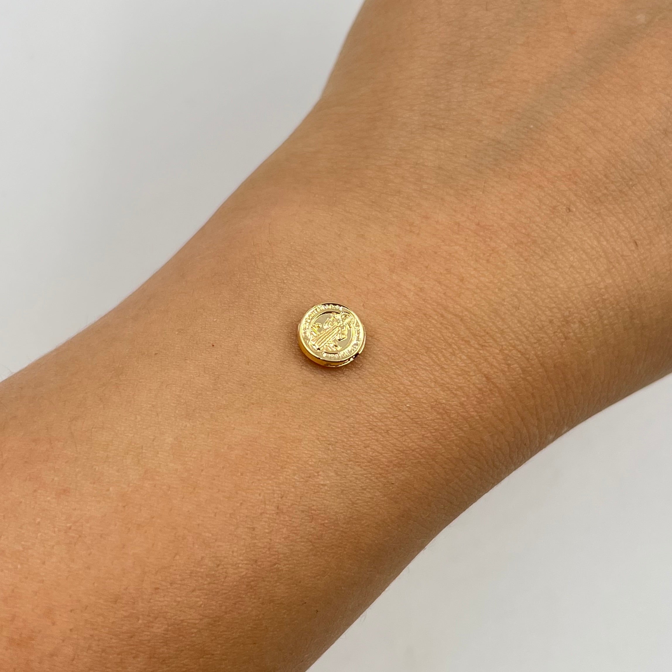 HERRAJE SAN BENITO TAMBOR ORO AMARILLO 18K 0,25 GR / 8 CM