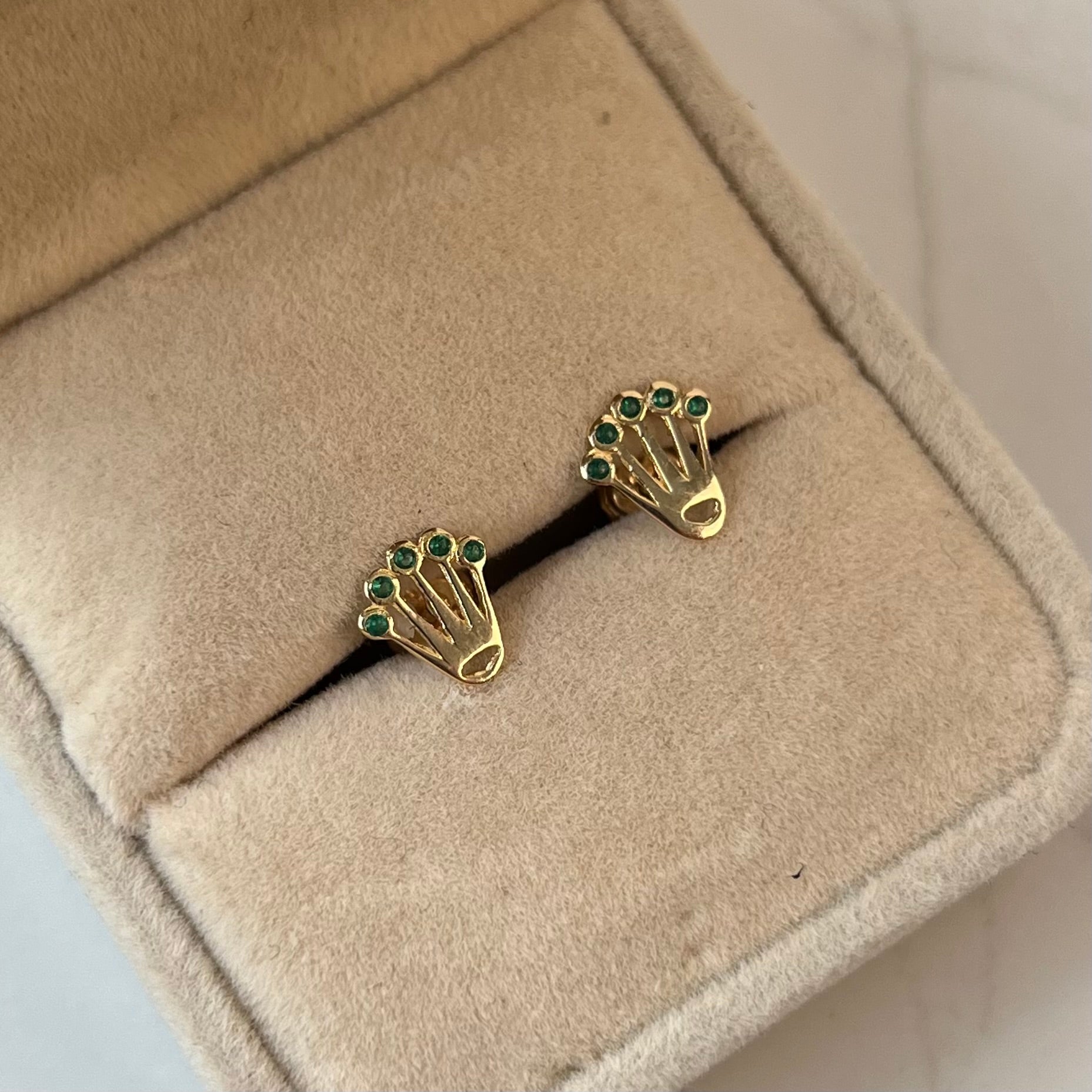 TOPOS RX CIRCON VERDE ORO AMARILLO 18K 0,96 GR / 7 MM