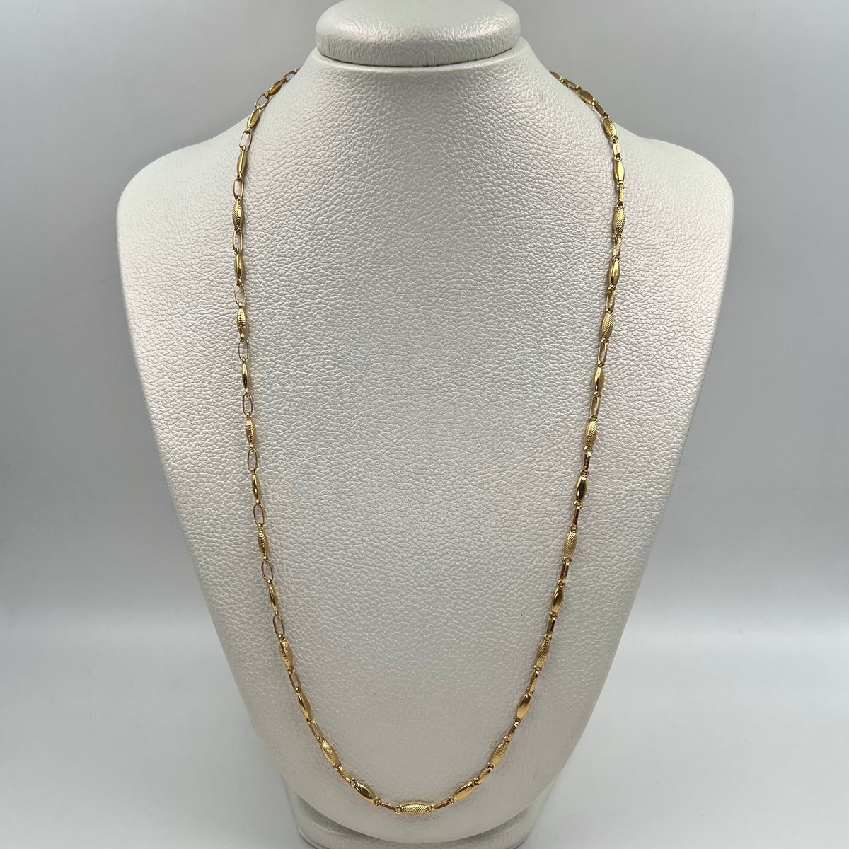 CADENA RUSTICA REAZA ITALY ORO AMARILLO 18K +1 / 8,40 GR / 3 MM / 60 CM