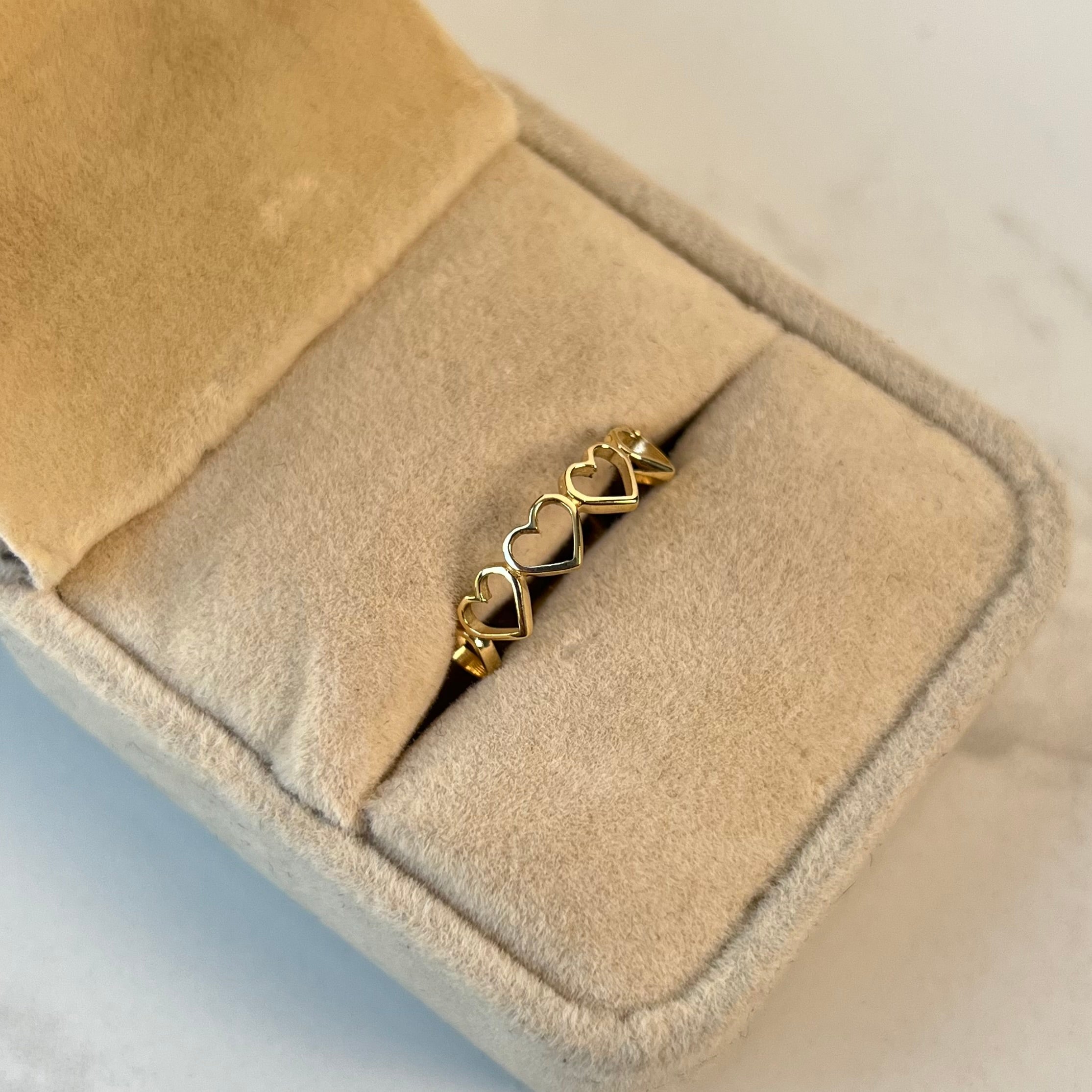 ANILLO CORAZONES  ORO AMARILLO 18K / TALLA 6 / 1,23 GR / 1,8 MM