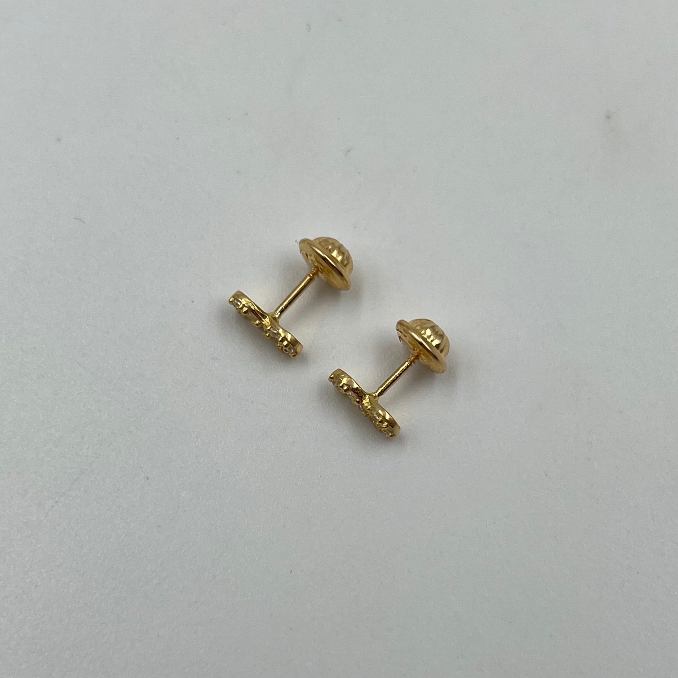 TOPOS INFINITO CIRCONES  ORO AMARILLO 18K 0,82 GR / 7 MM