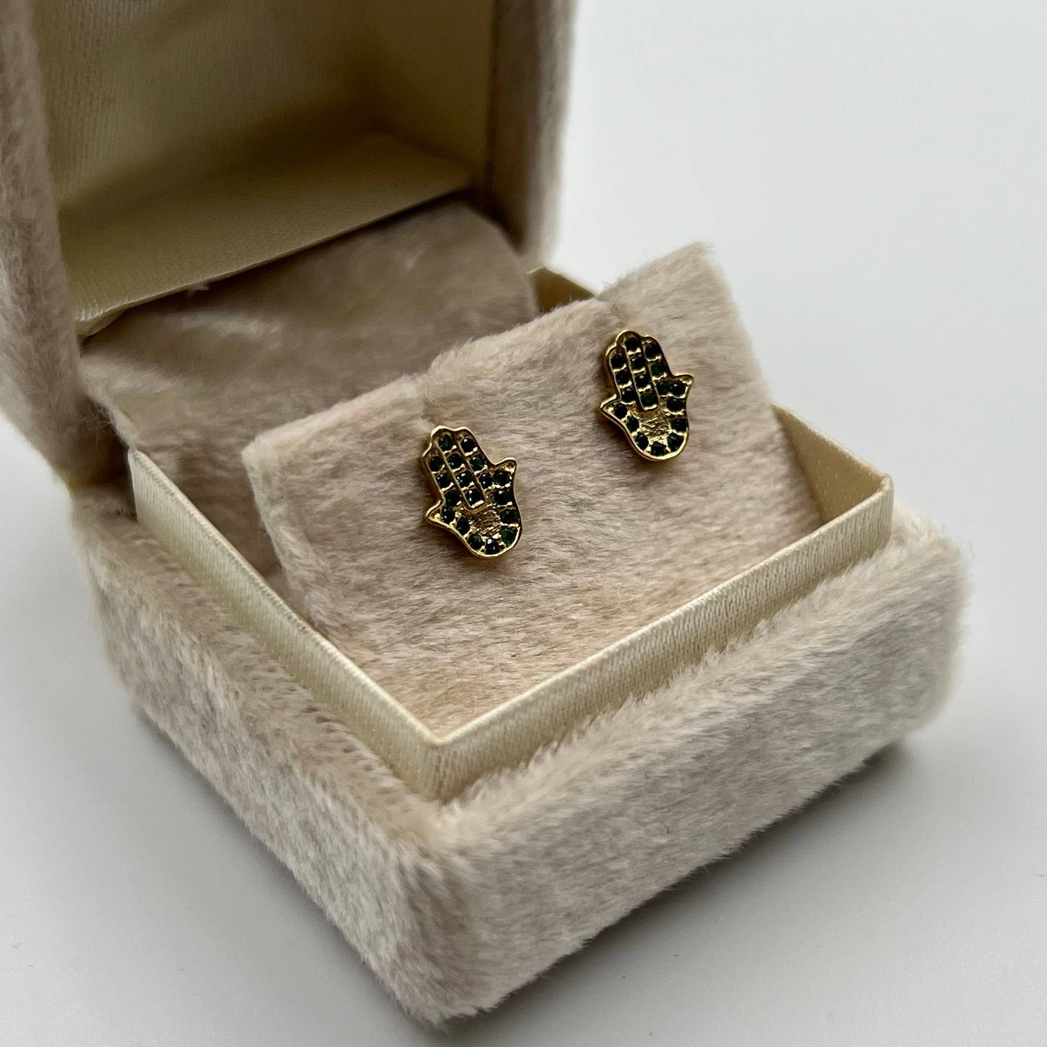 TOPOS MANO CIRCON VERDE ORO AMARILLO 18K 1,26 GR / 7 MM