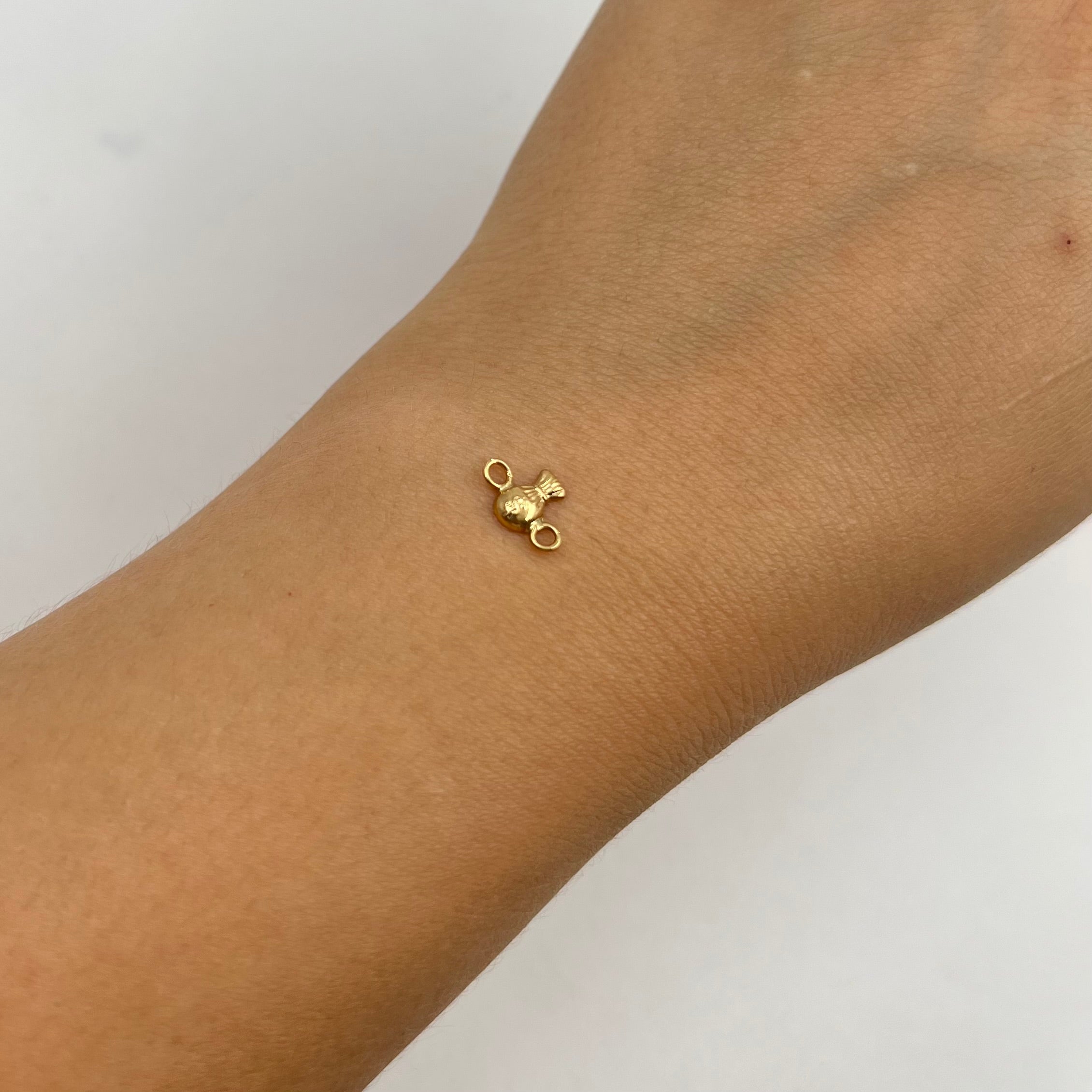 HERRAJE BOLSA DE DINERO  ORO AMARILLO 18K 0,18 GR / 1 CM