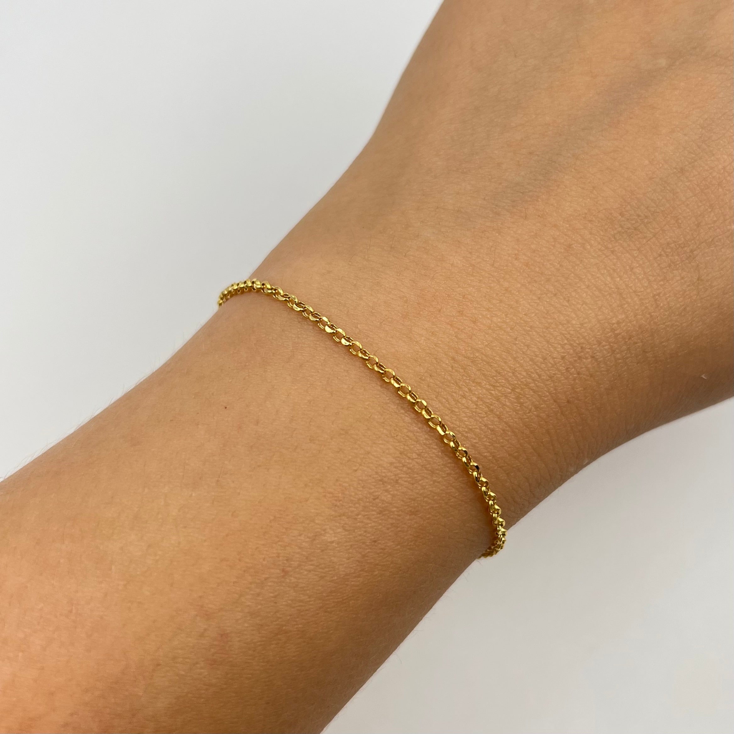 PULSO ITALY ROLL ON  ORO AMARILLO 18K +3 / 0,63 GR / 1,8 MM / 18 CM