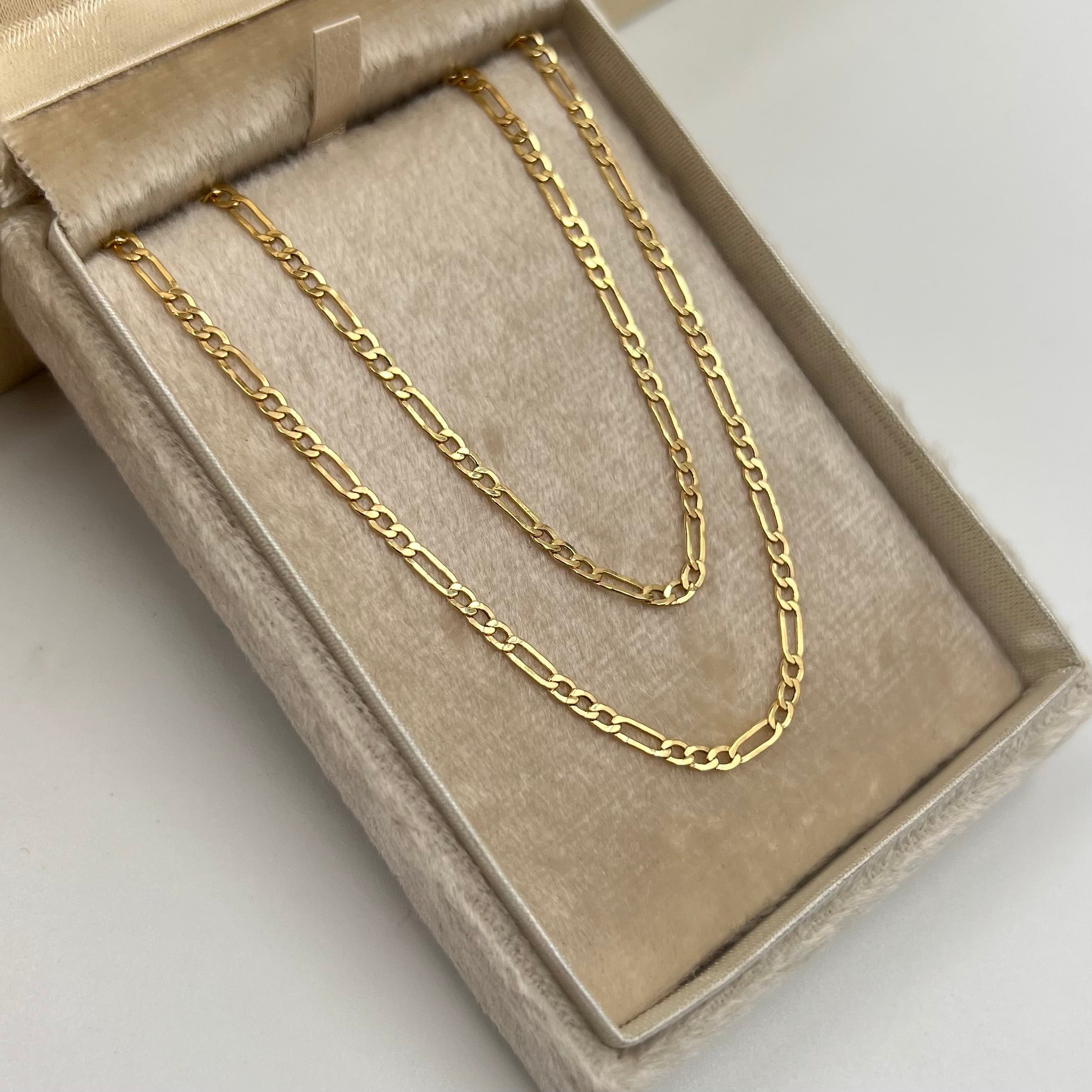 CADENA ITALY FIGARO 3X1 ORO AMARILLO 18K +3 / 2,94 GR / 2,3 MM / 60 CM