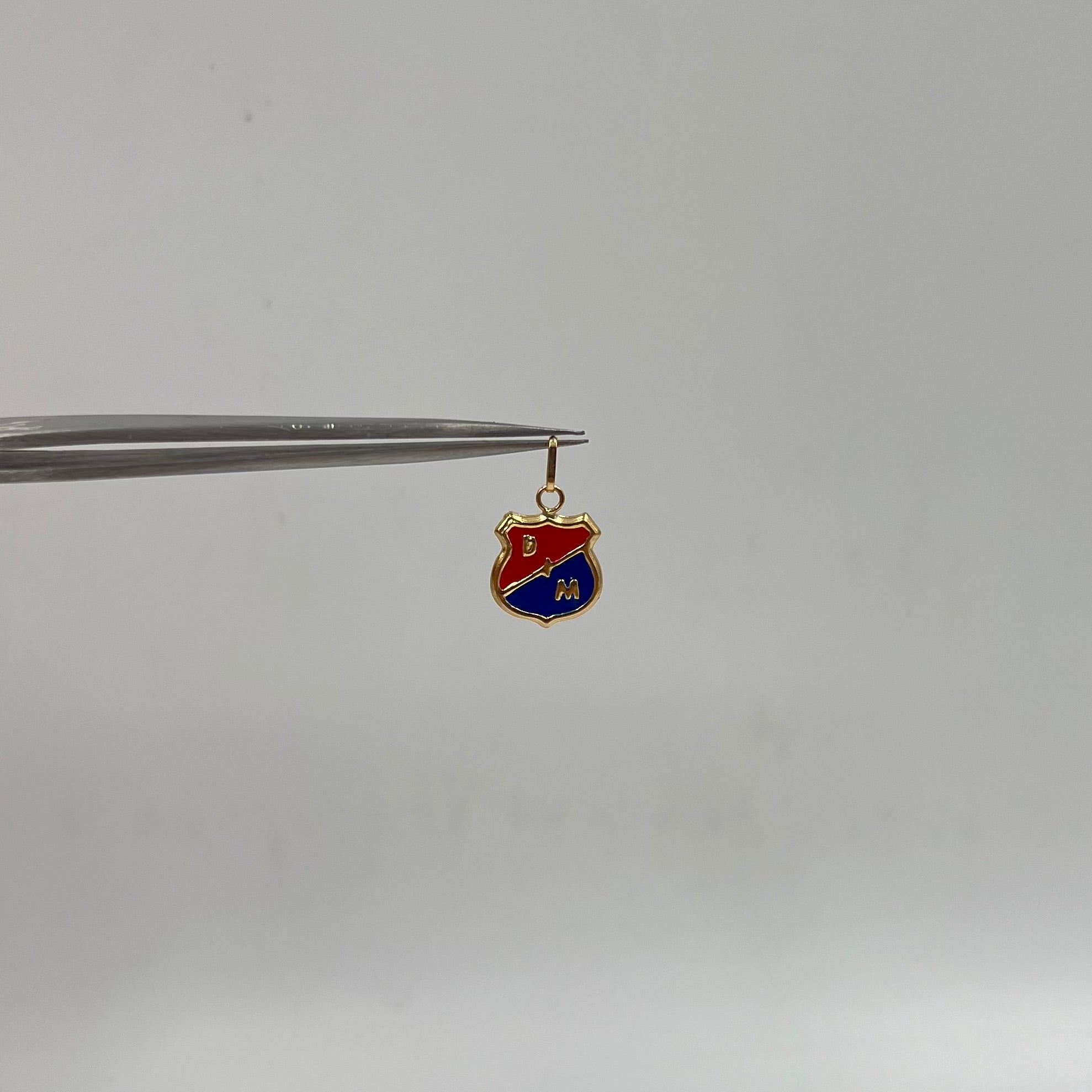 DIJE ESCUDO DIM  ORO AMARILLO 18K 0,7 GR / 11 MM / 1,4 CM