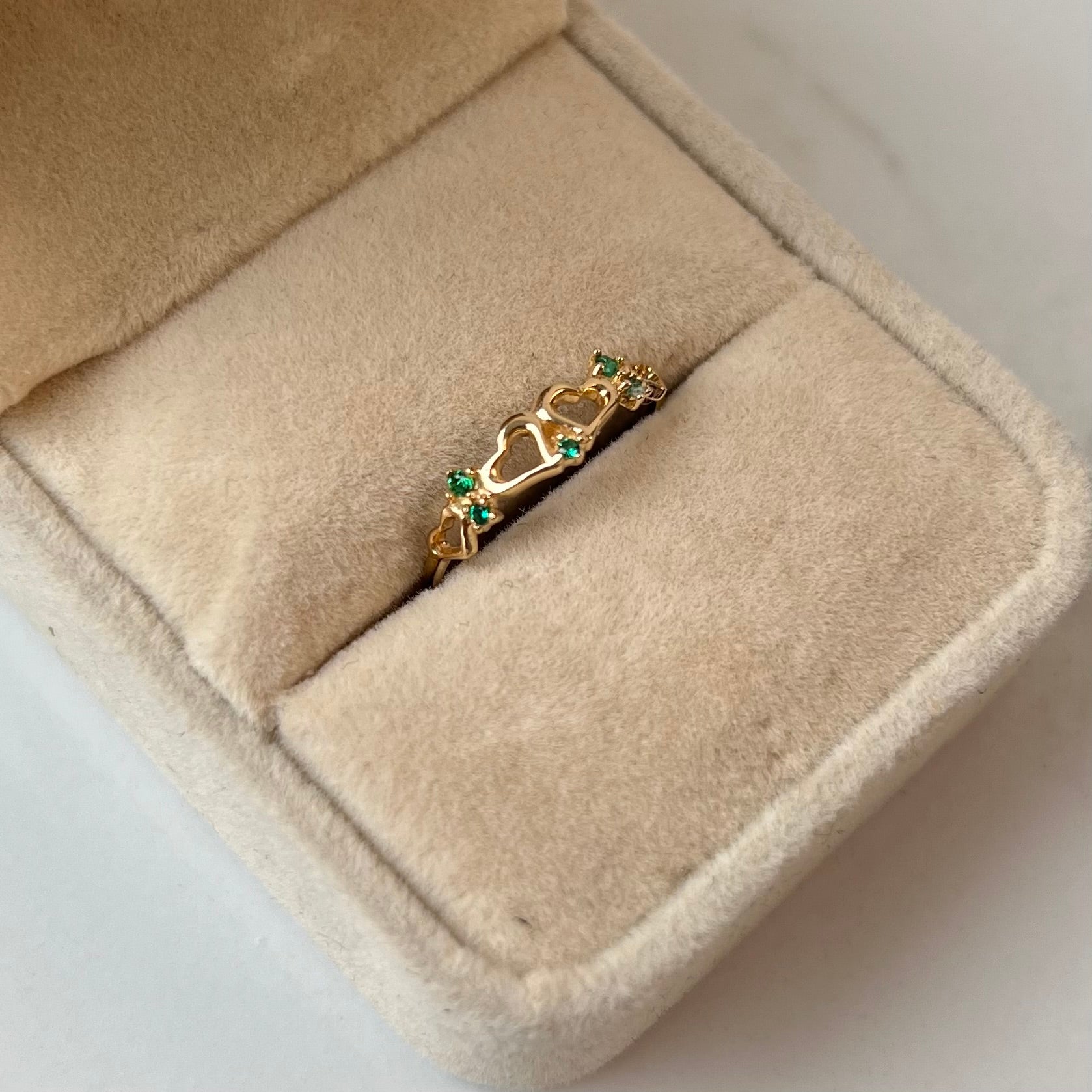 ANILLO CORAZON CIRCONES  ORO AMARILLO 18K / TALLA 6/5 / +2 / 1,11GR / 1,1 MM