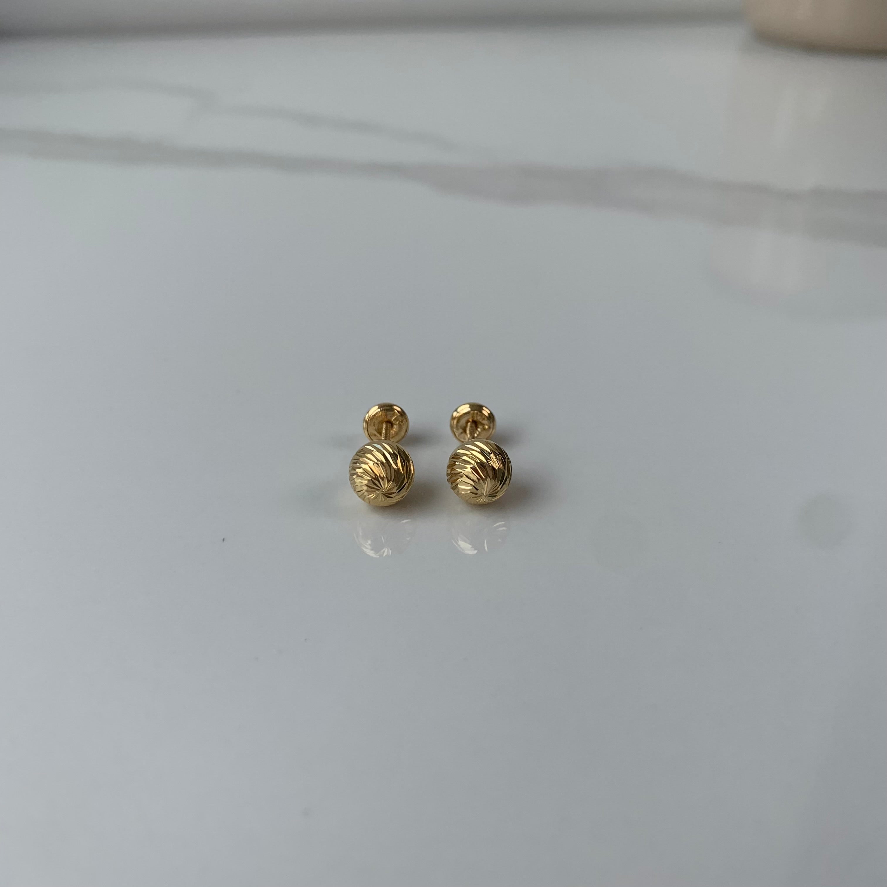 TOPOS BOLA DIAMANTADA ORO AMARILLO 18K 1,2 GR / 7 MM