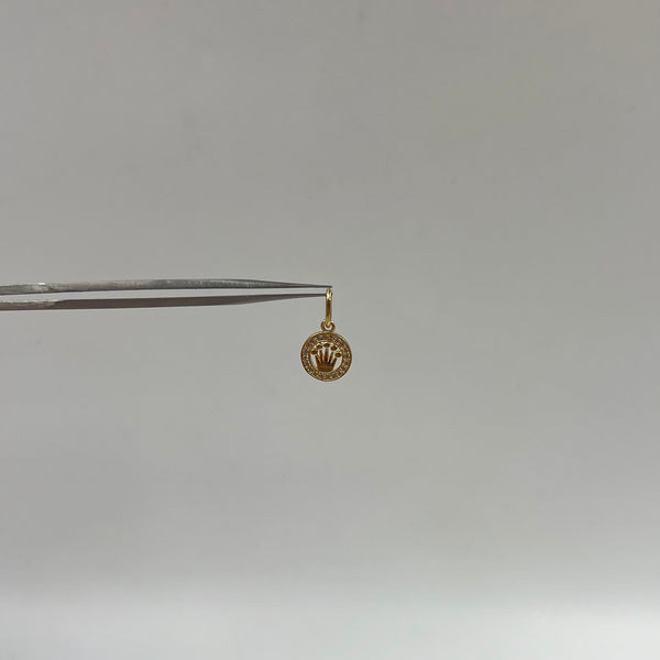 DIJE  RX CIRCONES BLANCOS ORO AMARILLO 18K 0,88 GR / 9,8 MM / 1,2 CM