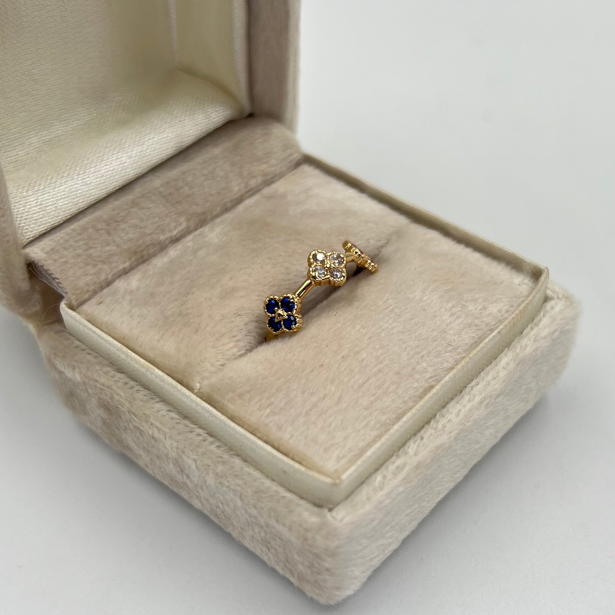 ANILLO TREBOL COLORES  ORO AMARILLO 18K / TALLA 6/5 / 1,37 GR / 5 MM