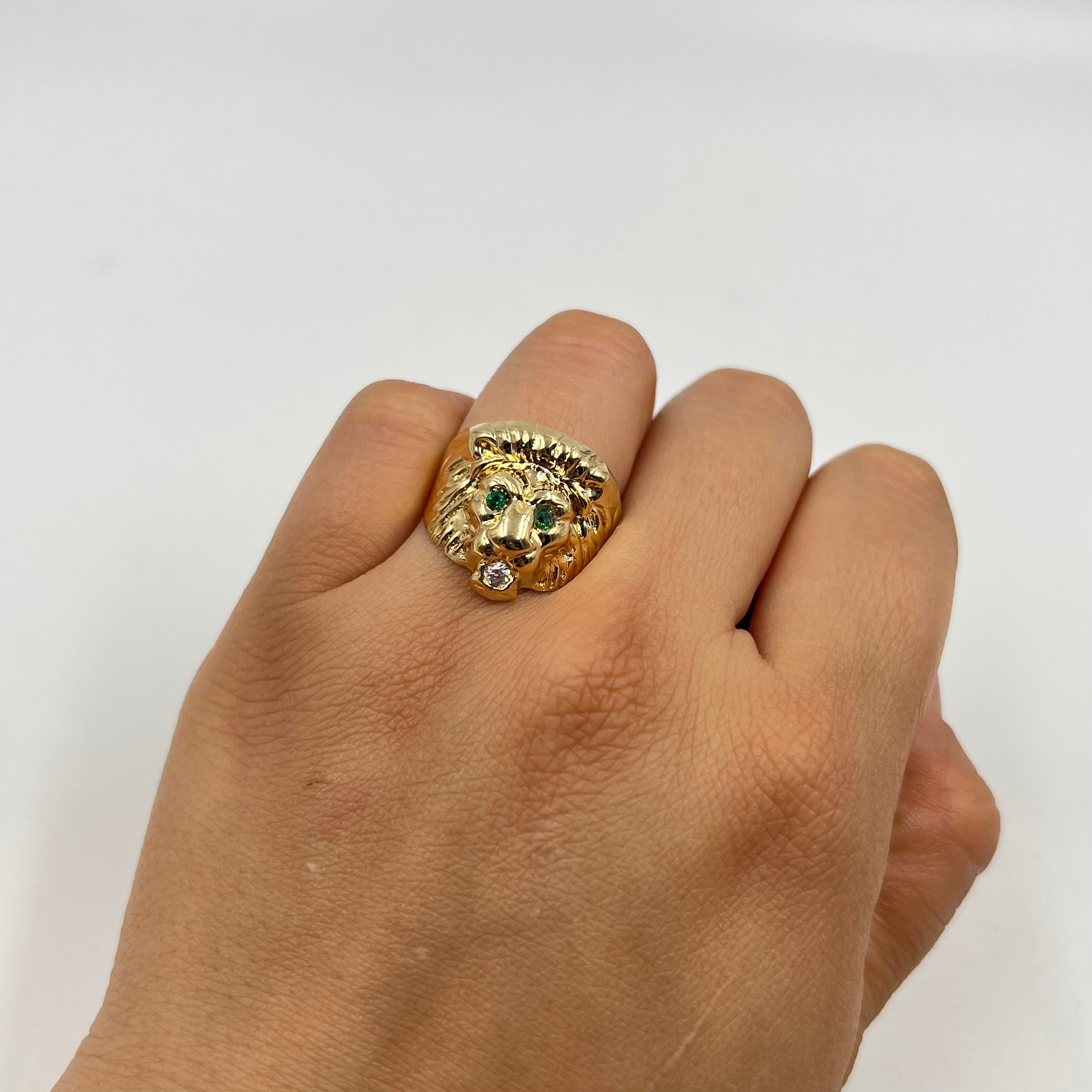 ANILLO LEON  ORO AMARILLO 18K / TALLA 9 / 2,92 GR / 18 MM