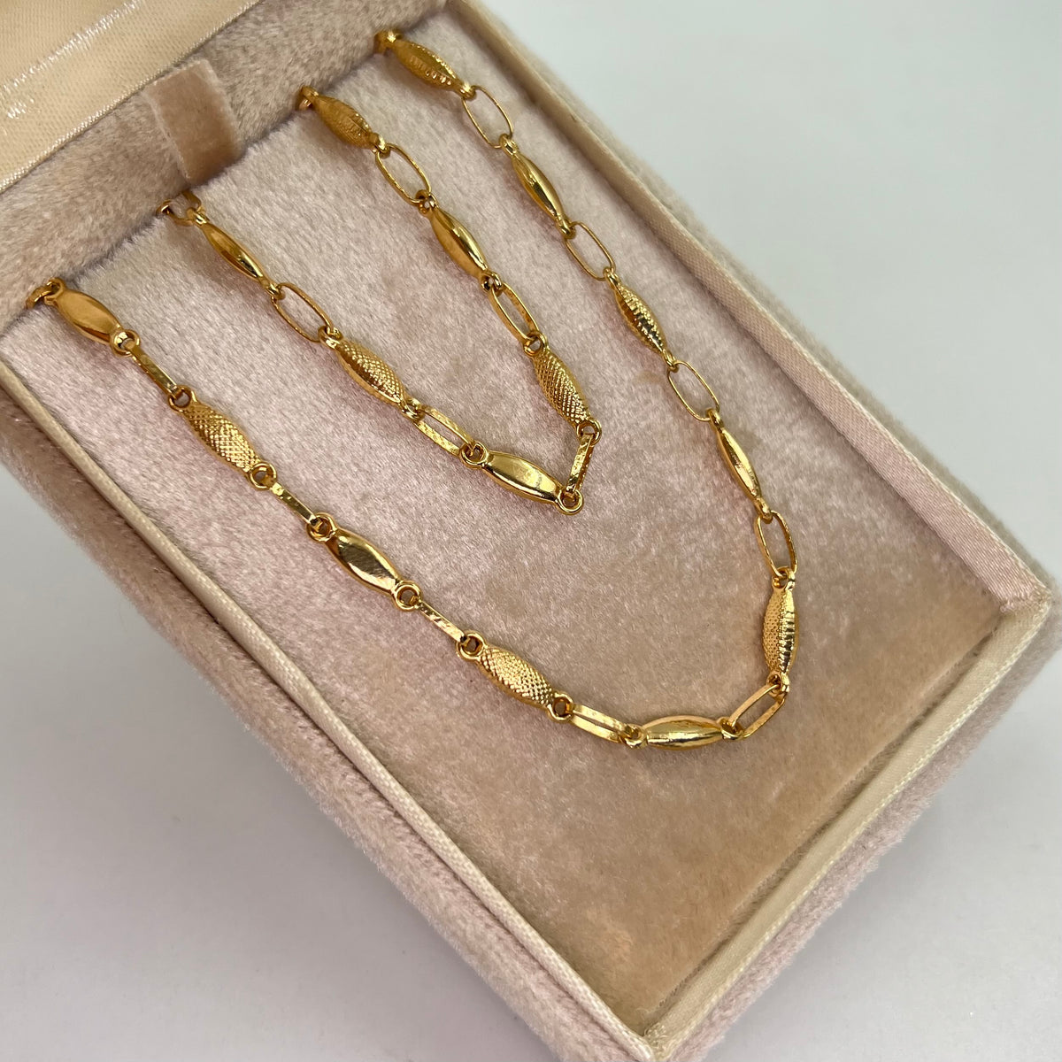 CADENA RUSTICA REAZA ITALY ORO AMARILLO 18K +1 / 8,40 GR / 3 MM / 60 CM