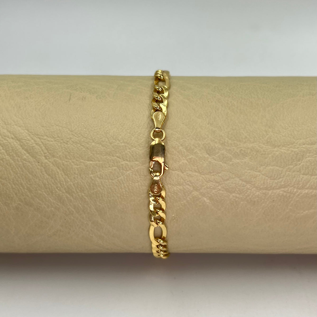 PULSO ITALY FIGARO ORO AMARILLO 18K +1 / 4,95 GR / 5,2 MM / 21 CM