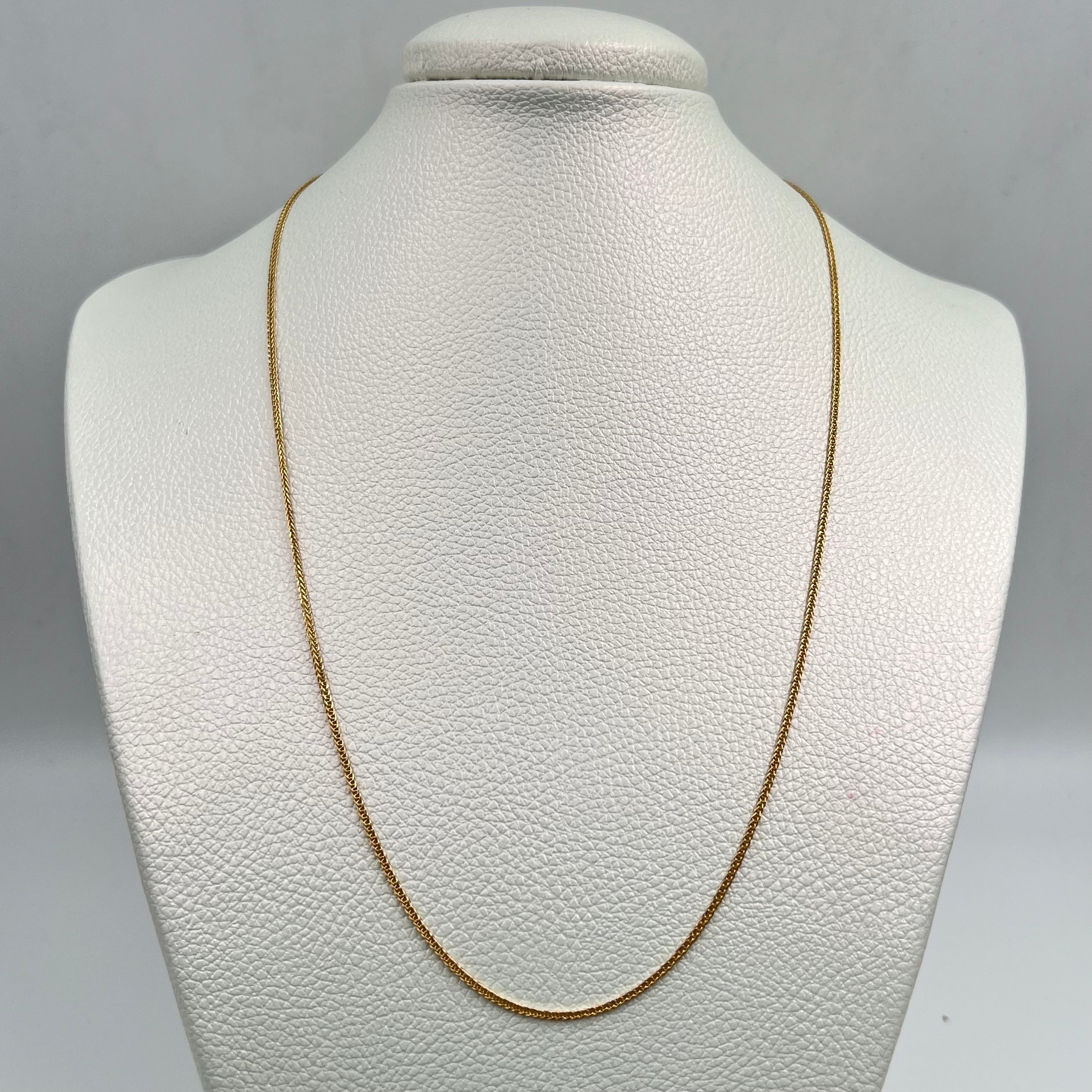 CADENA ITALY MINI FRANCO  ORO AMARILLO 18K +3 / 2 GR / 1,1 MM / 50 CM