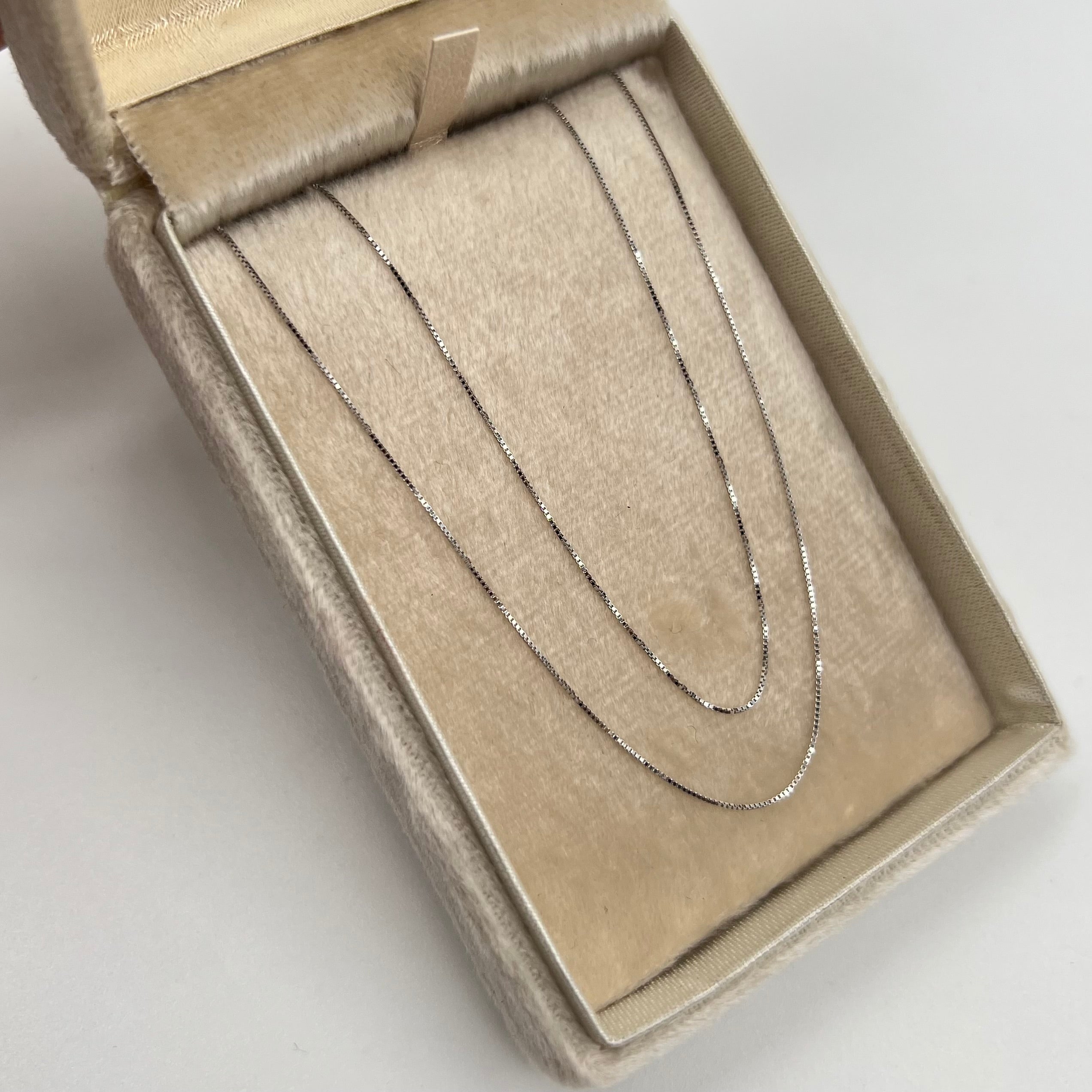 CADENA ITALY VENECIANA ORO BLANCO 18K +3 / 0,9 GR / 0,5 MM / 40 CM