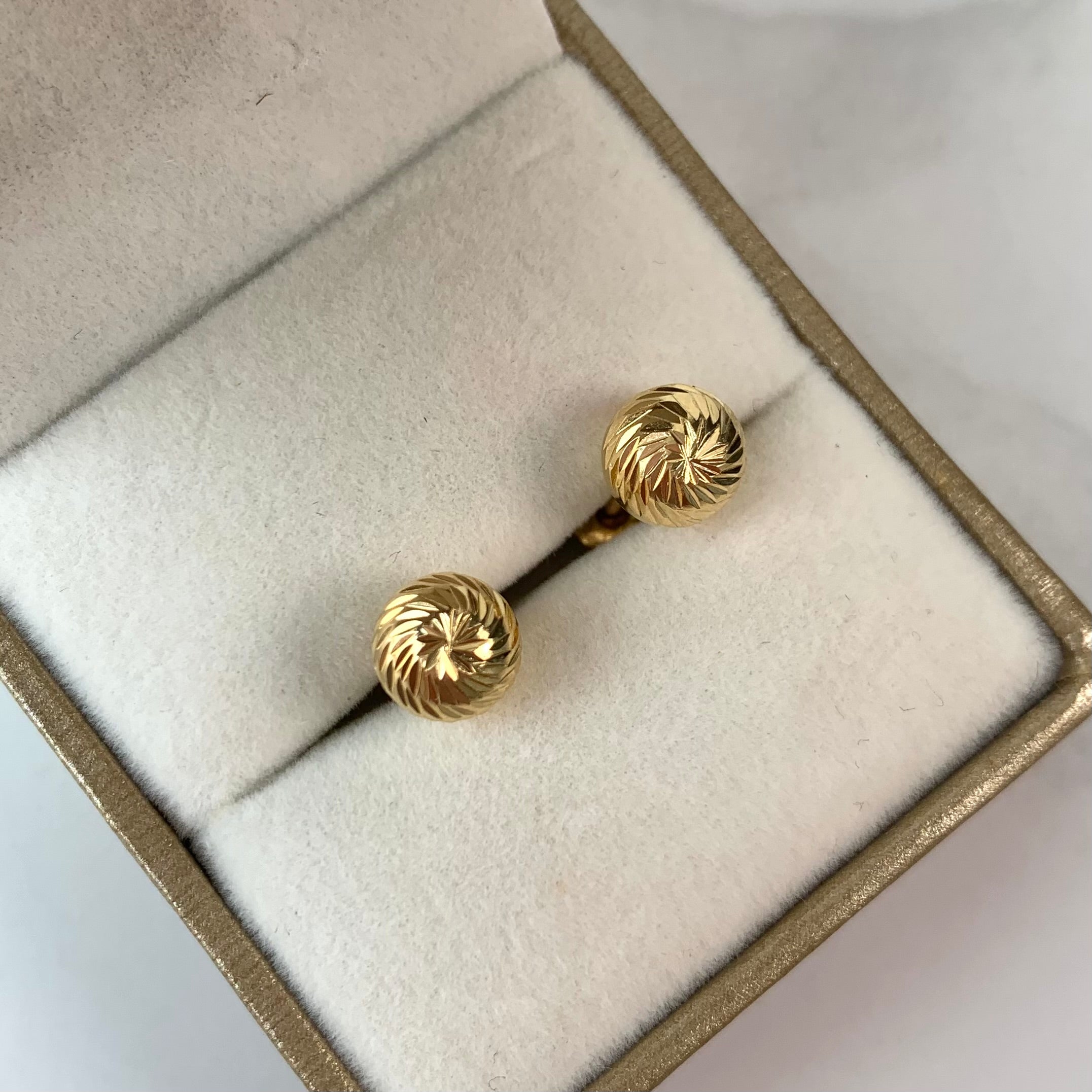 TOPOS BOLA DIAMANTADA ORO AMARILLO 18K 1,2 GR / 7 MM