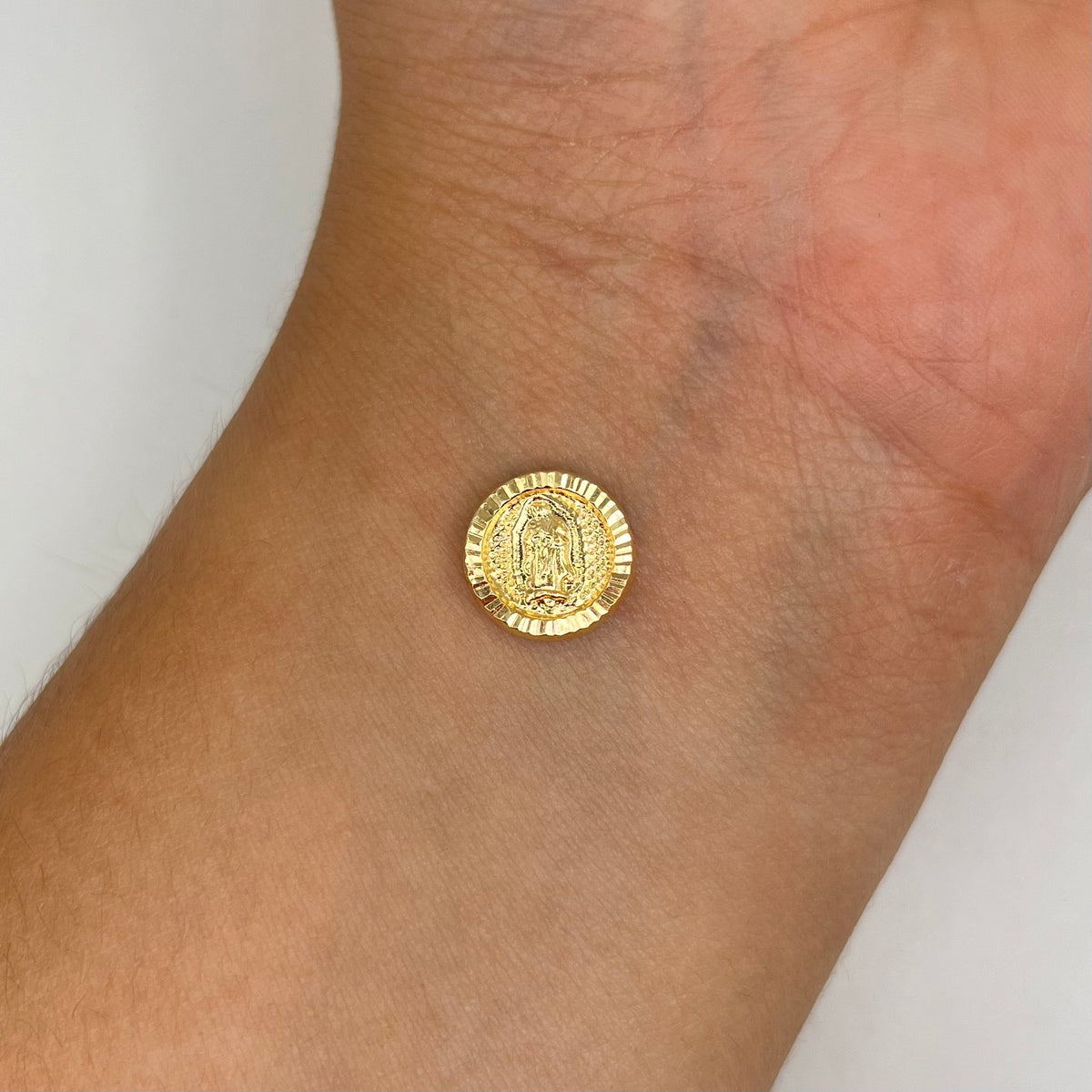 HERRAJE VIRGEN DE GUADALUPE TAMBOR ORO AMARILLO 18K 0,64 GR / 1,2 CM