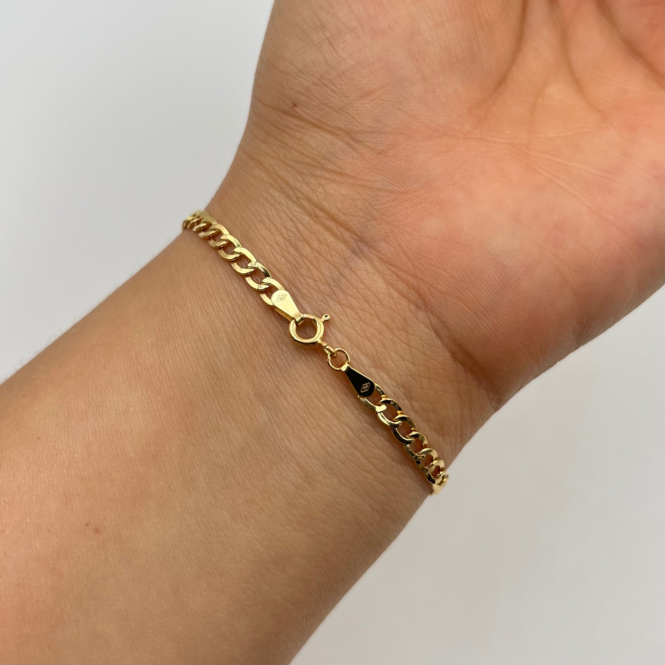 PULSO ITALY CUBANO ORO AMARILLO 18K +3 / 1,98 GR / 3,5 MM / 19,5 CM