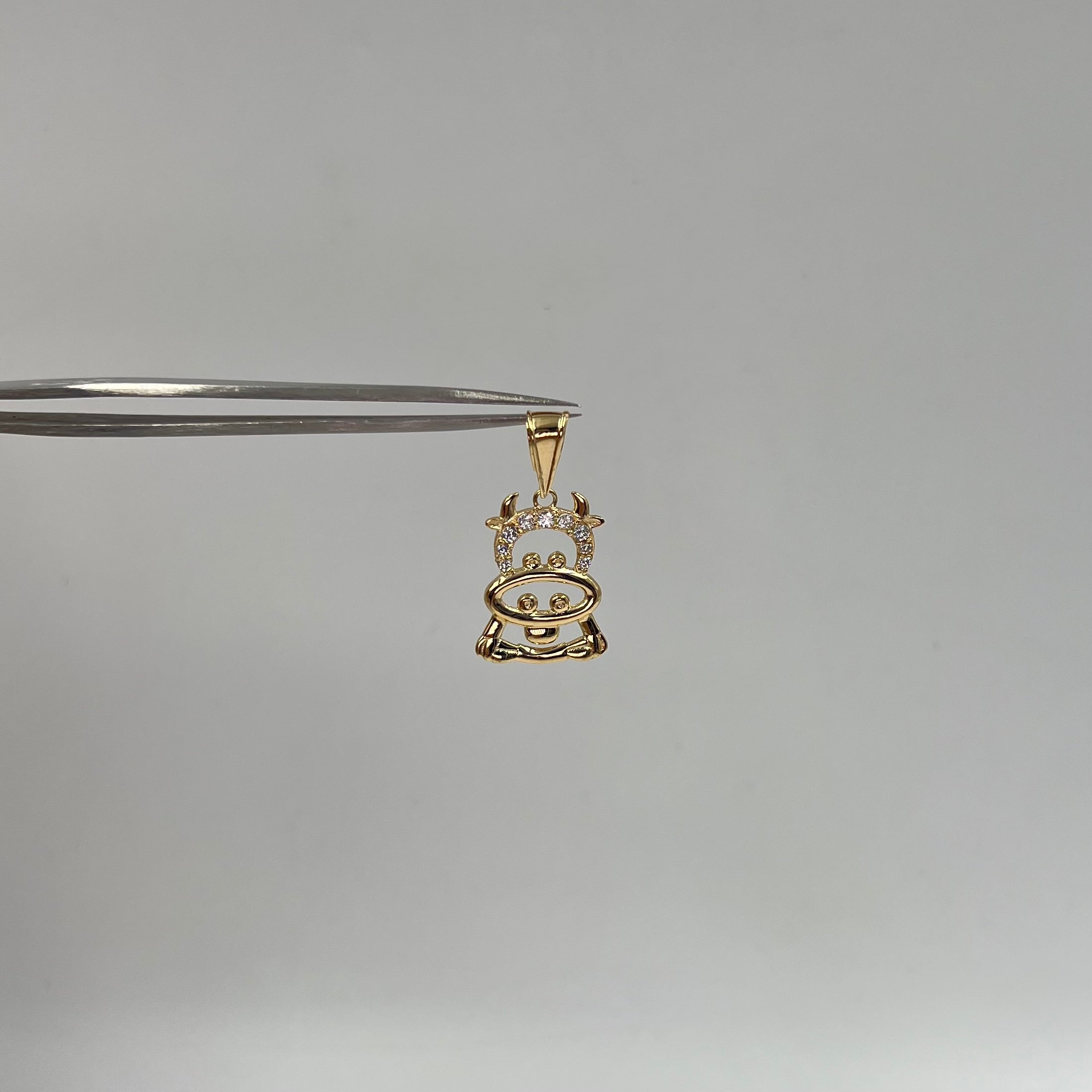 DIJE VACA CASTING  ORO AMARILLO 18K 2,29 GR / 15 MM / 2,1 CM