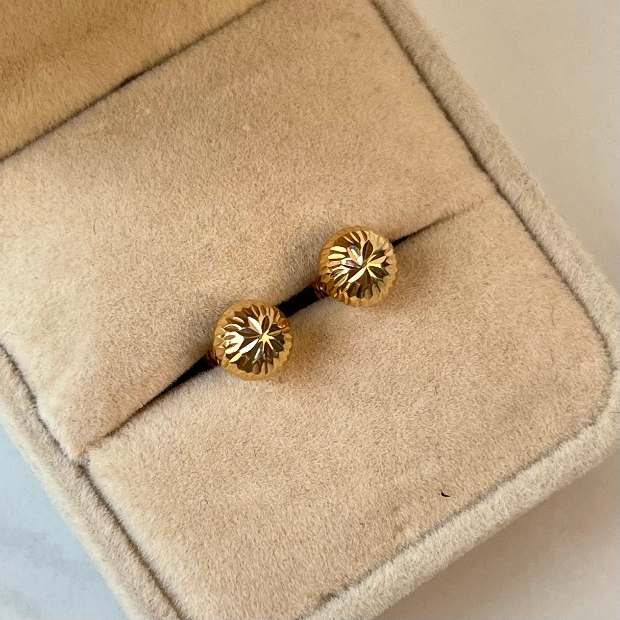 TOPOS BOLA DIAMANTADA ORO AMARILLO 18K 0,98 GR / 7 MM