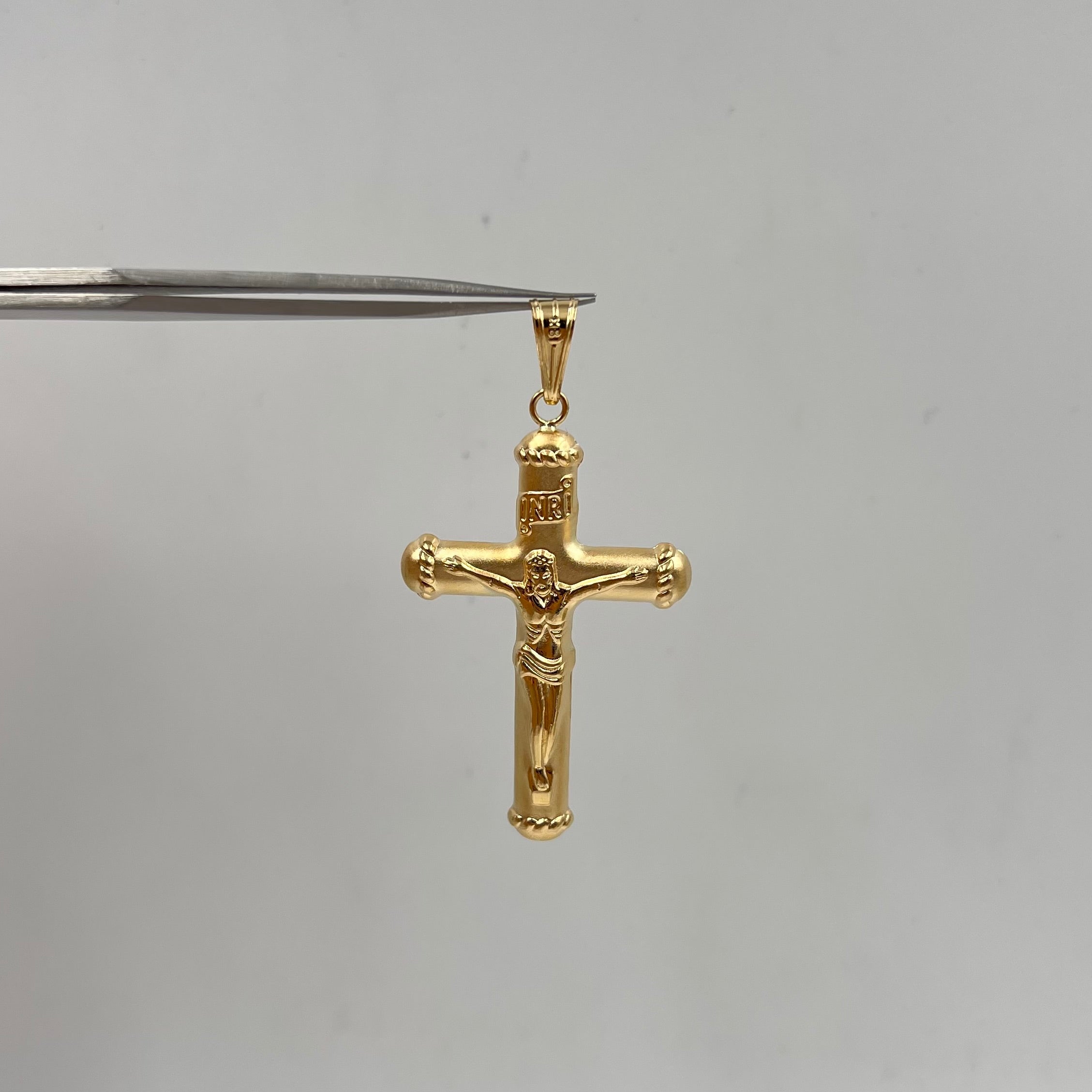 DIJE CRUZ CRISTO ORO AMARILLO 18K 4,97 GR / 33 MM / 5,4 CM