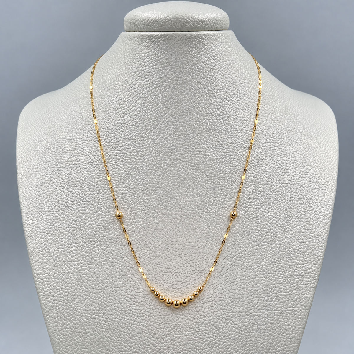 CADENA ITALY ARO SEGUIDO ESPECIAL BOLA LISA ORO AMARILLO 18K +3 / 0,72 GR / 0,6 MM / 45 CM