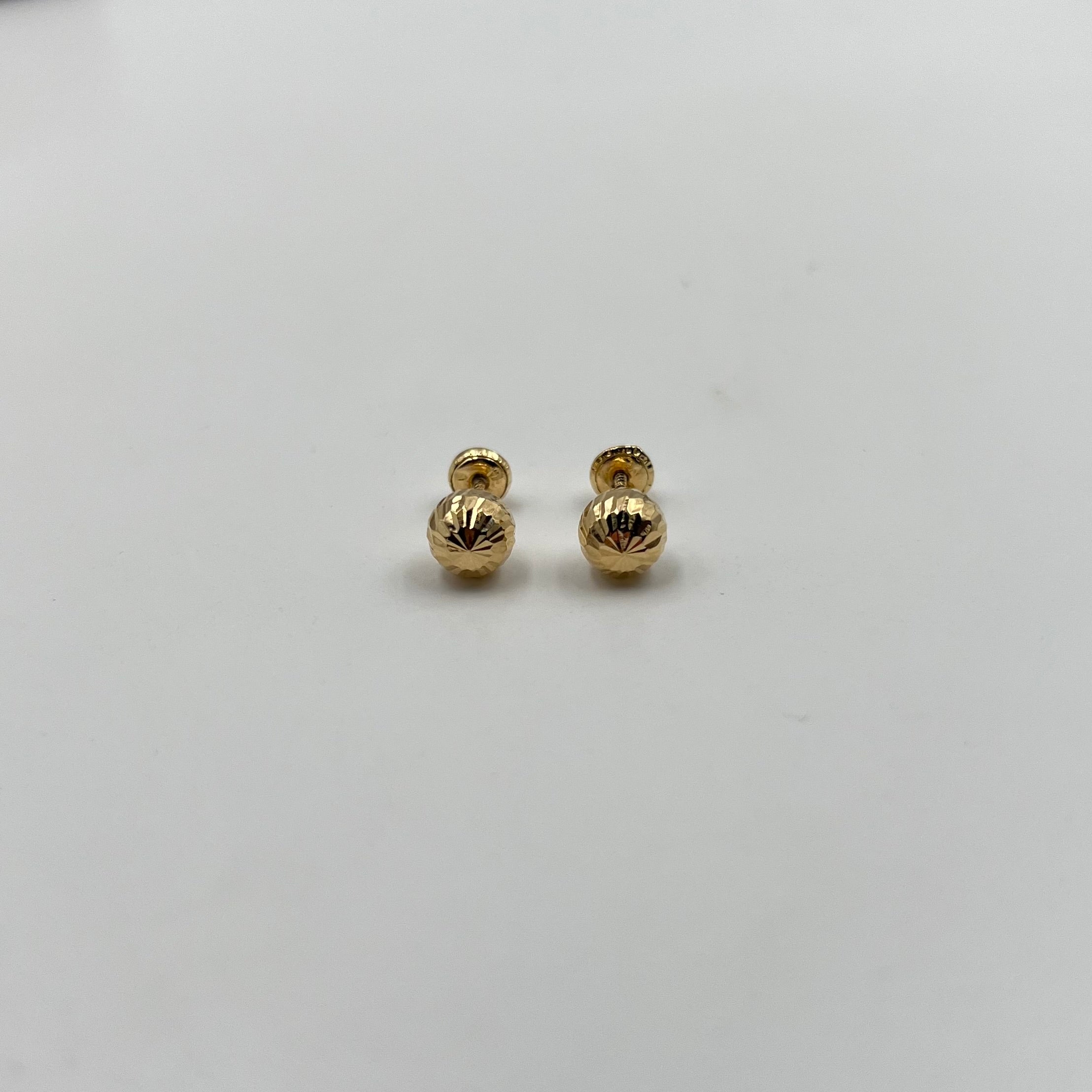 TOPOS BOLA DIAMANTADAA ORO AMARILLO 18K 0,85 GR / 7 MM