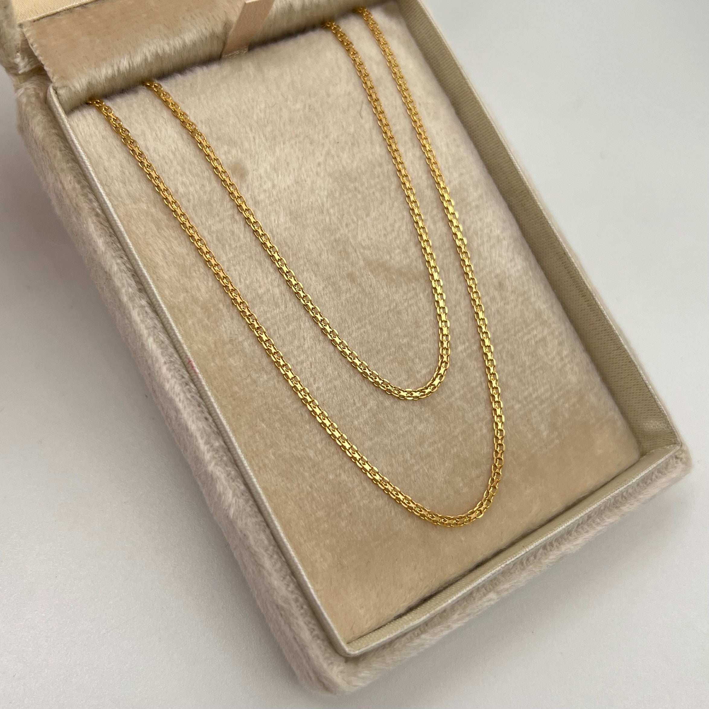 CADENA ITALY CHINA ORO AMARILLO 18K +3 / 2,51 GR / 1,5 MM / 45 CM