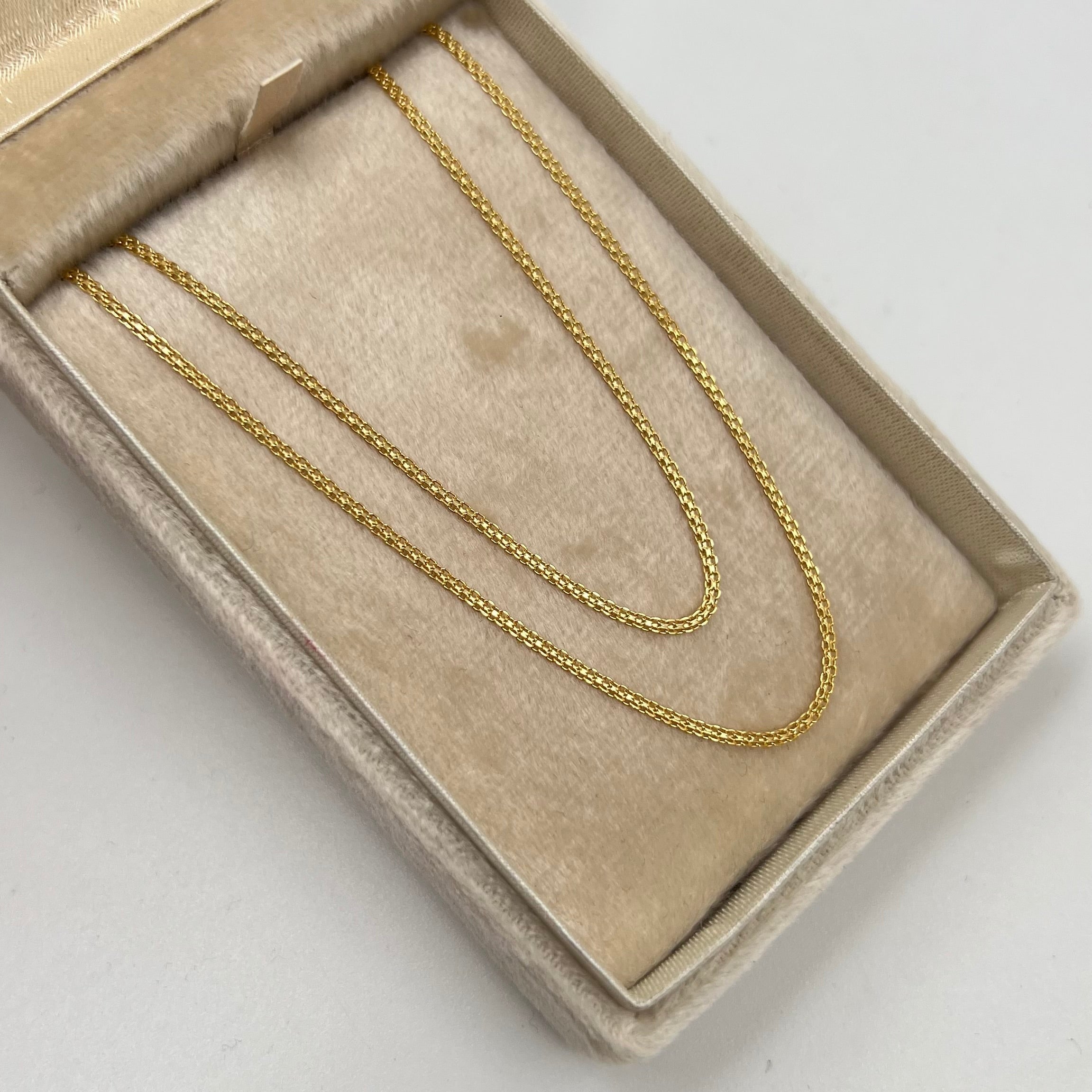 CADENA ITALY CHINA ORO AMARILLO 18K +3 / 2,55 GR / 1,4 MM / 45 CM