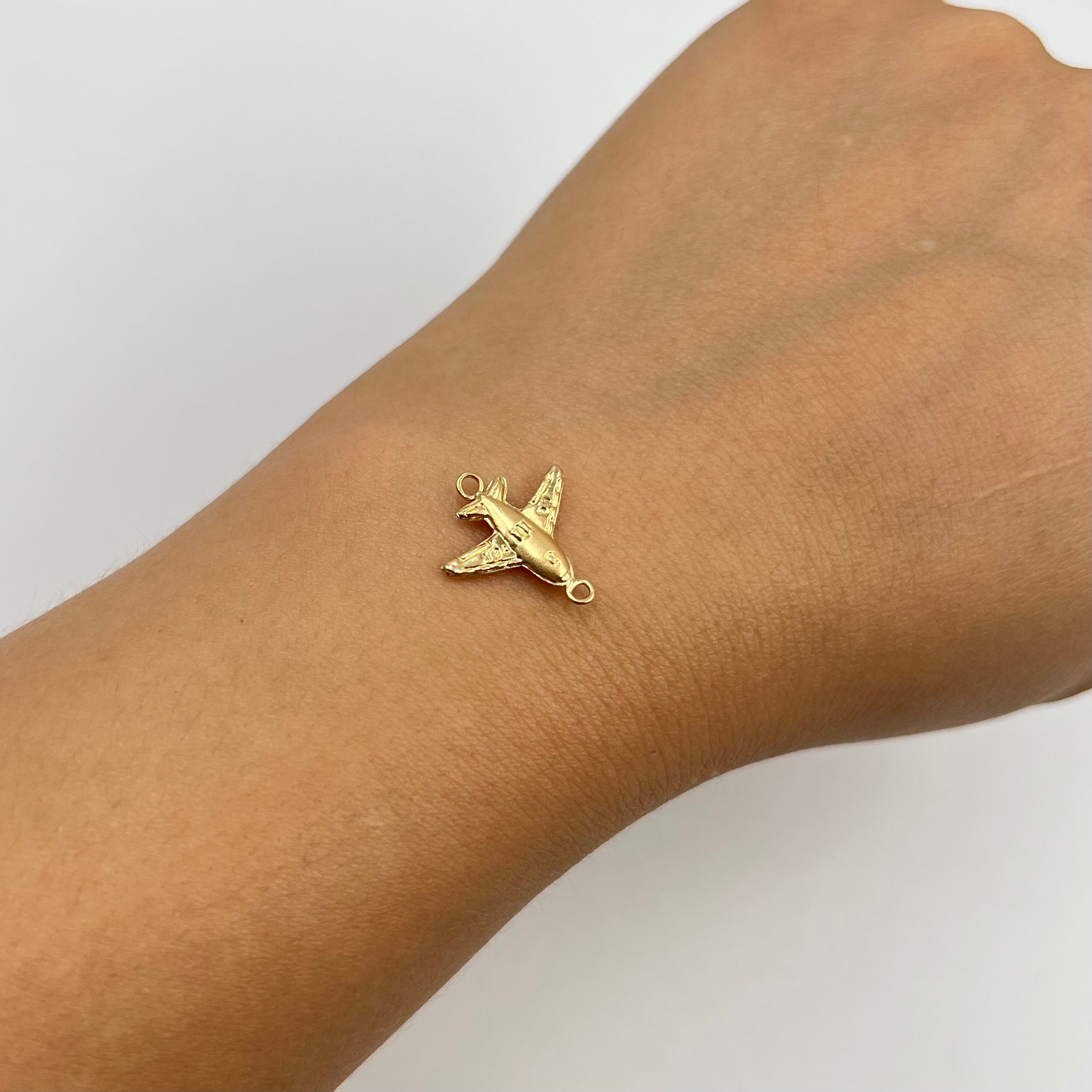 HERRAJE AVION ORO AMARILLO 18K 0,44 GR / 1,6 CM