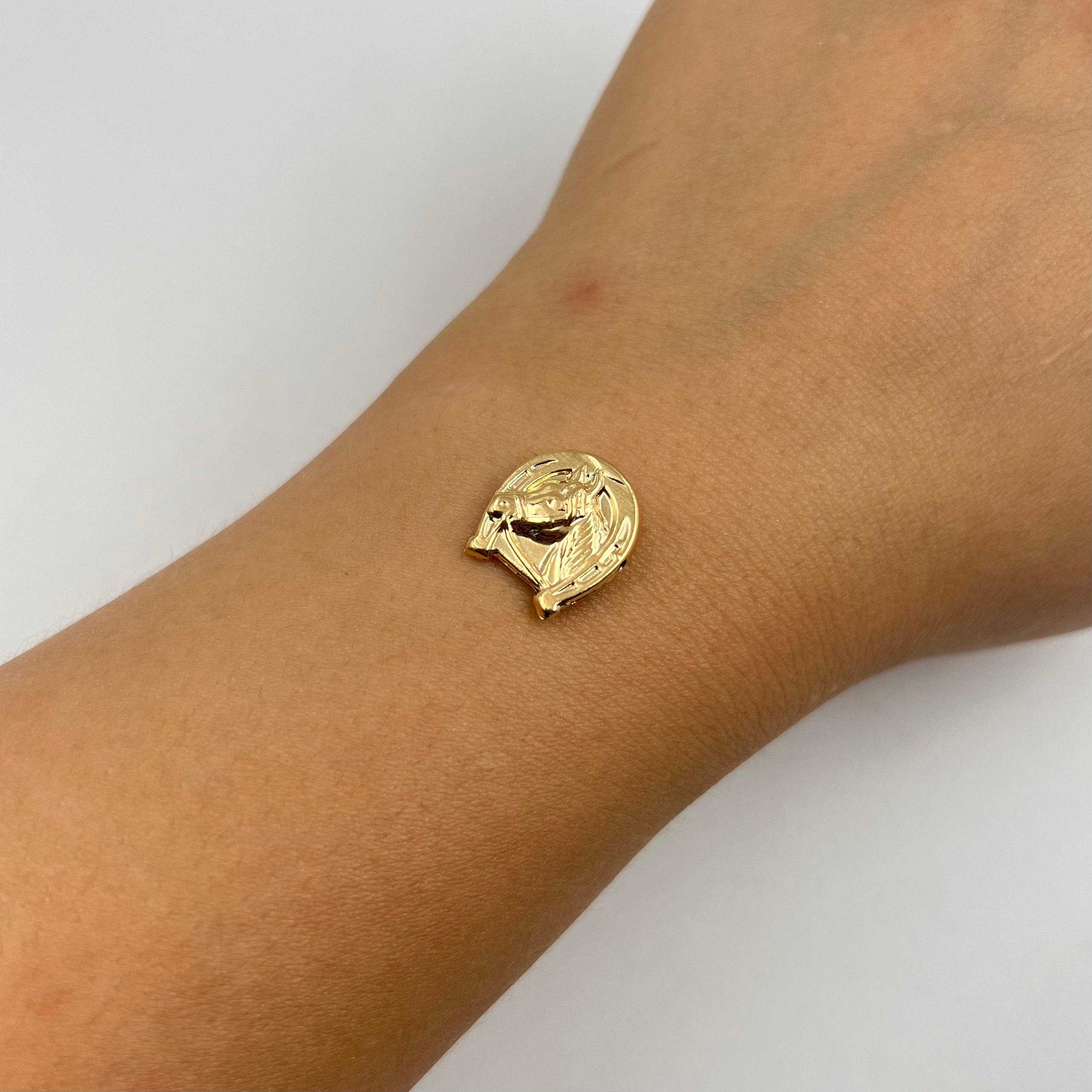 HERRAJE HERRADURA CABALLO  ORO AMARILLO 18K 0,85 GR / 1,3 CM