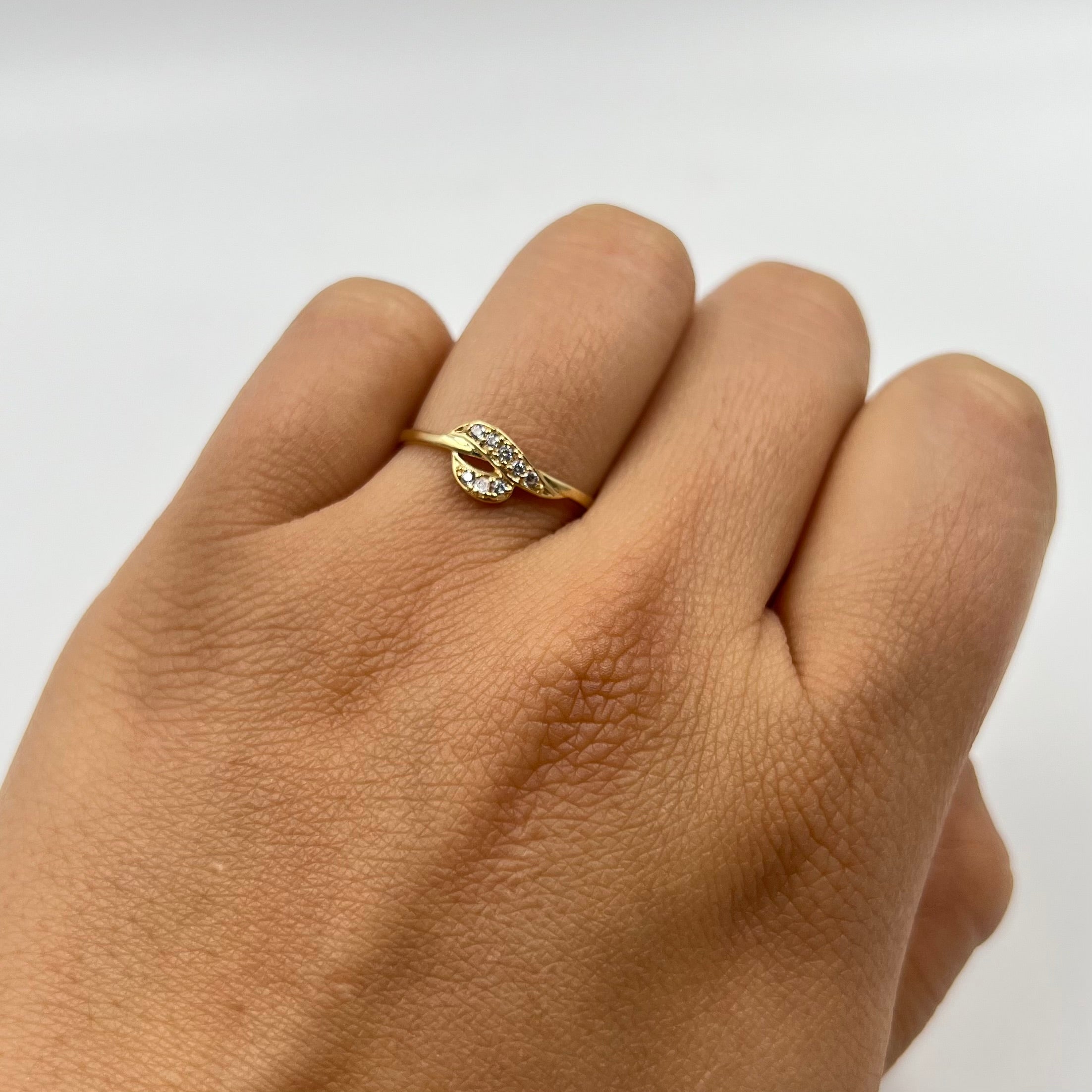 ANILLO HOJA CASTING  ORO AMARILLO 18K / TALLA 6 3/4 / 1,11 GR / 5 MM