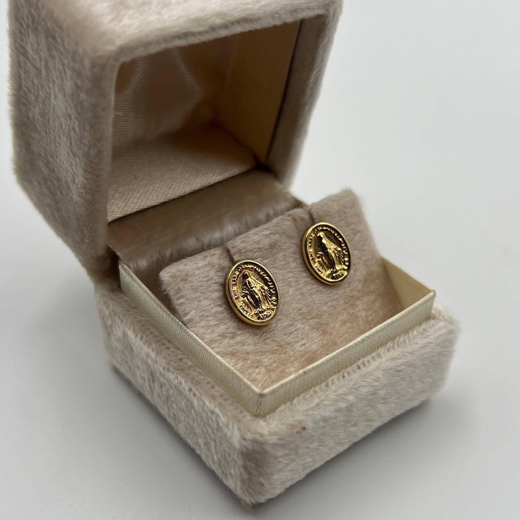 TOPOS VIRGEN DE LA MILAGROSA ORO AMARILLO 18K 0,93 GR / 8 MM