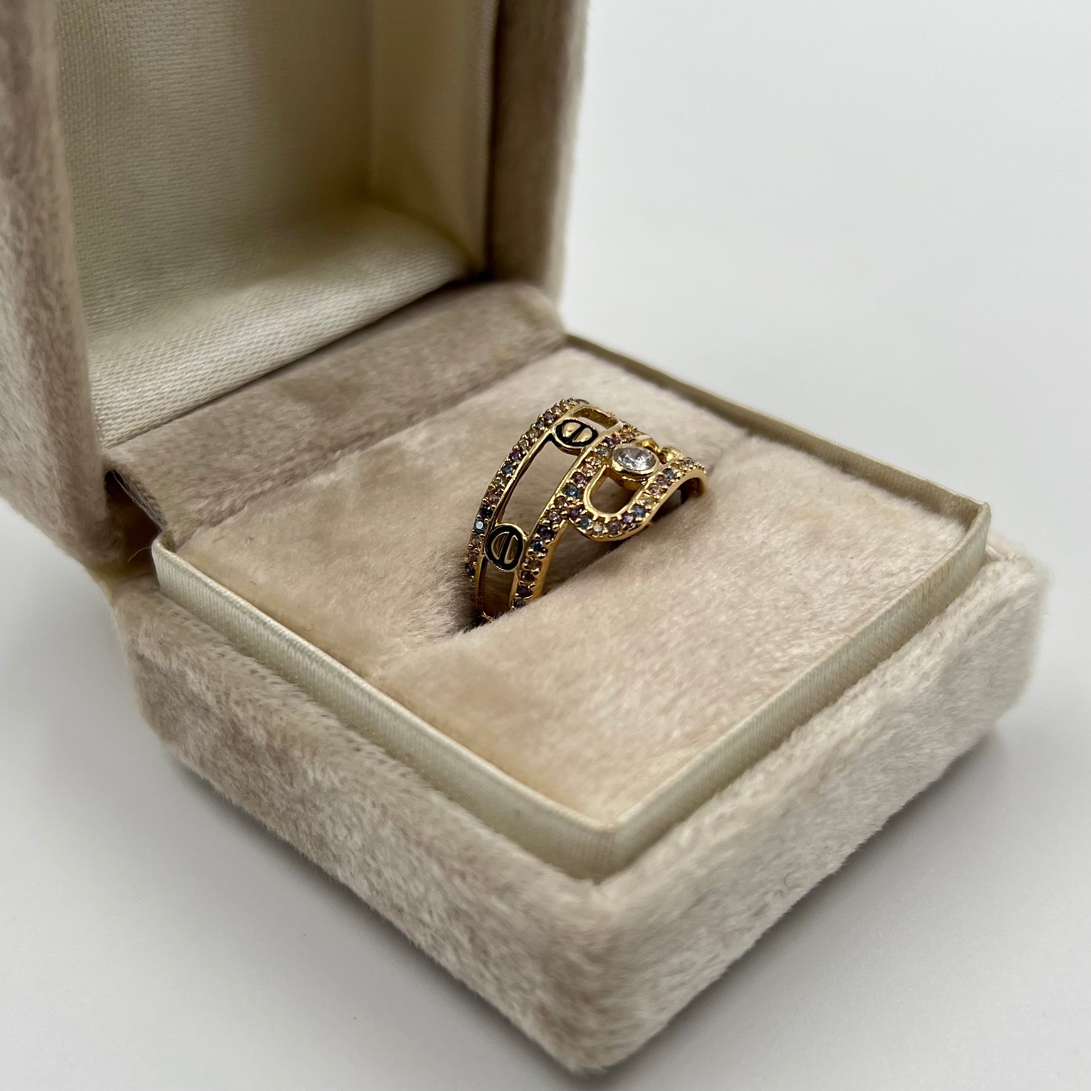 ANILLO DOBEL CT CASTING  ORO AMARILLO 18K / TALLA 6/5 / 3 GR / 11 MM