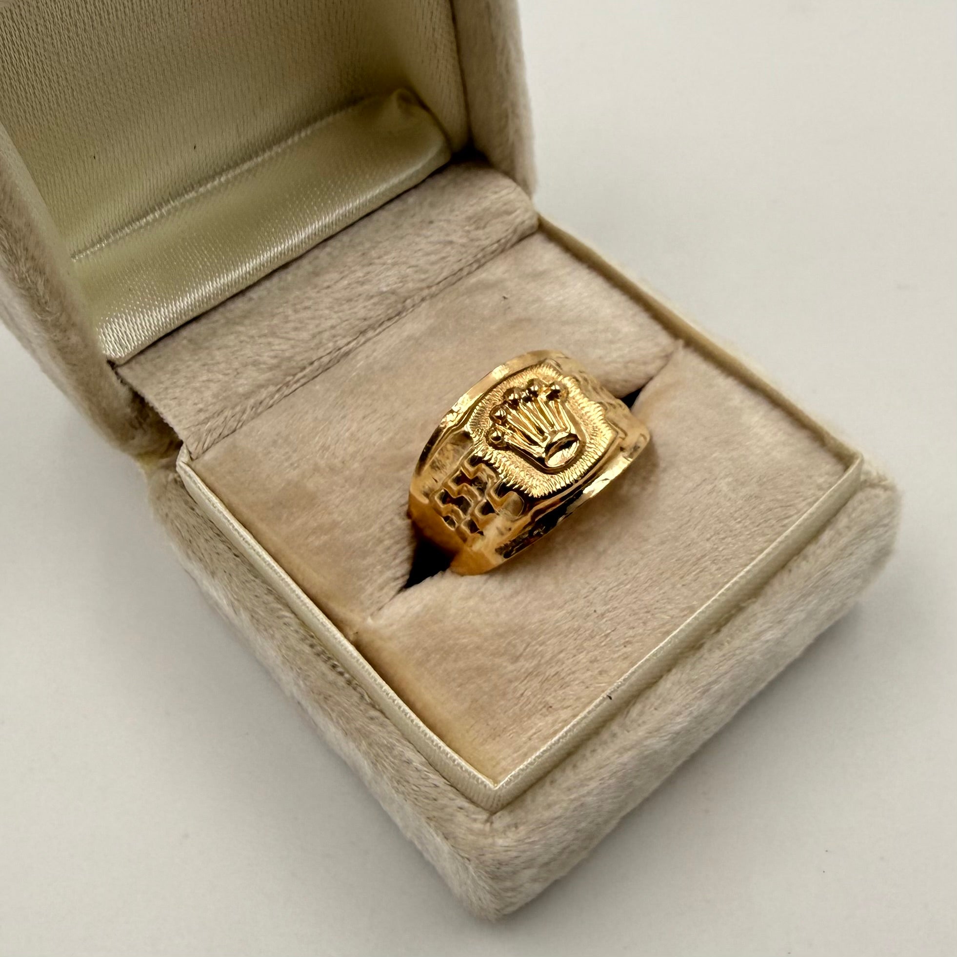 ANILLO RX ORO AMARILLO 18K / TALLA 12 / 3,32 GR / 14 MM